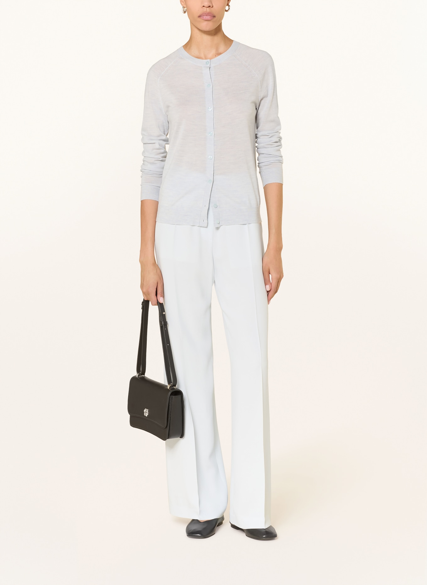 BOSS Pletený kardigan FONAMI: TMAVĚ MODRÁ