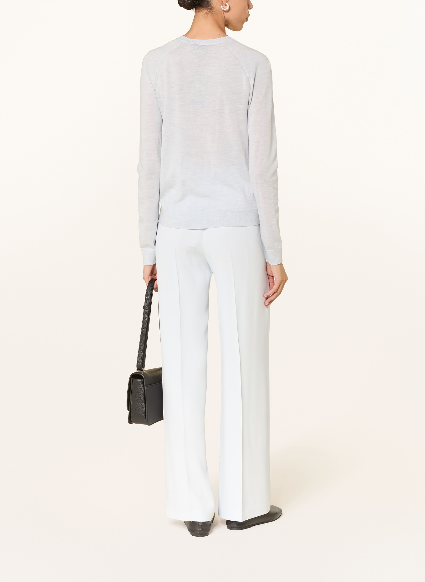 BOSS Pletený kardigan FONAMI: TMAVĚ MODRÁ