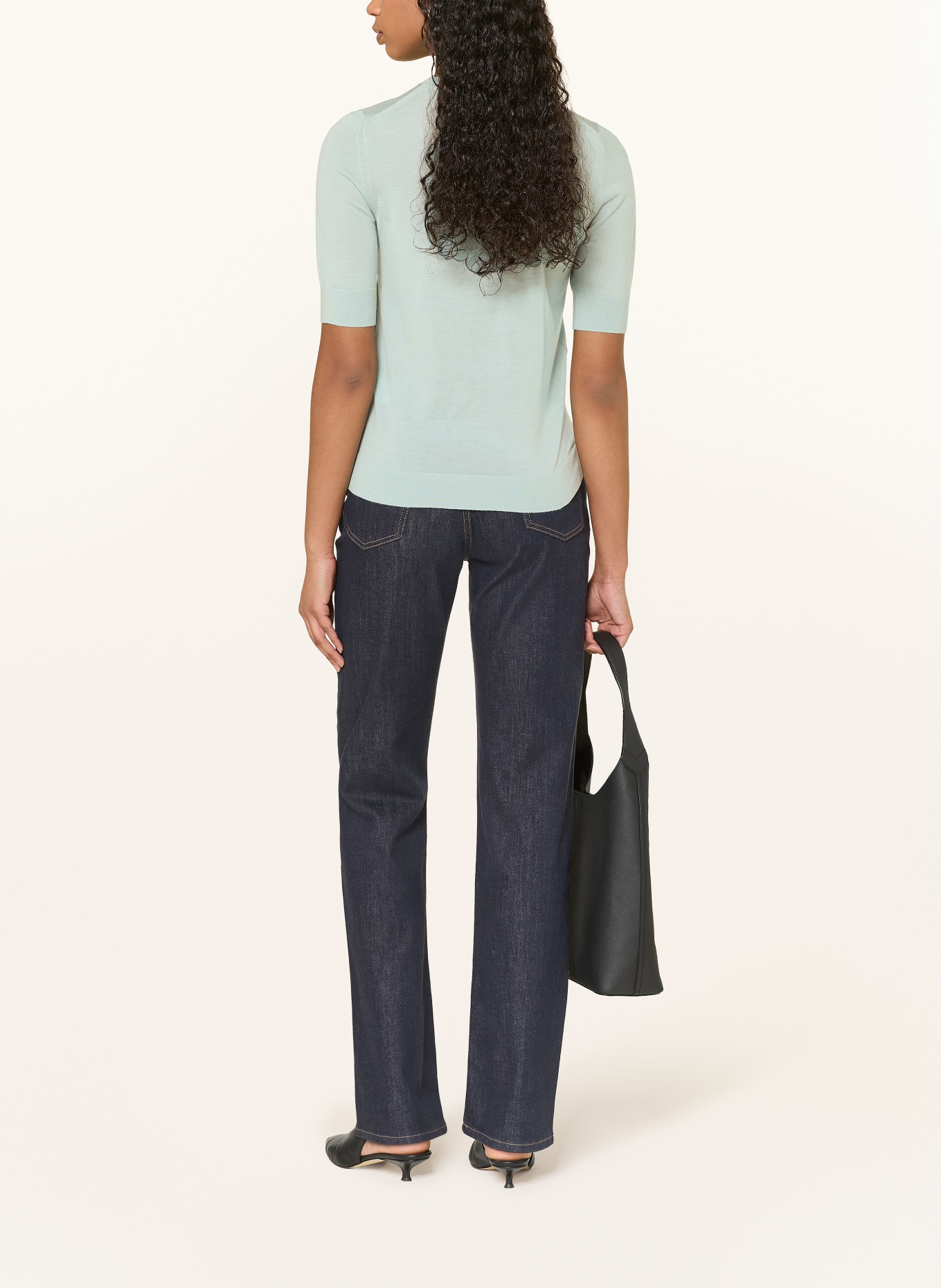 BOSS Úpletové tričko FARBELLA: MÁTOVÁ