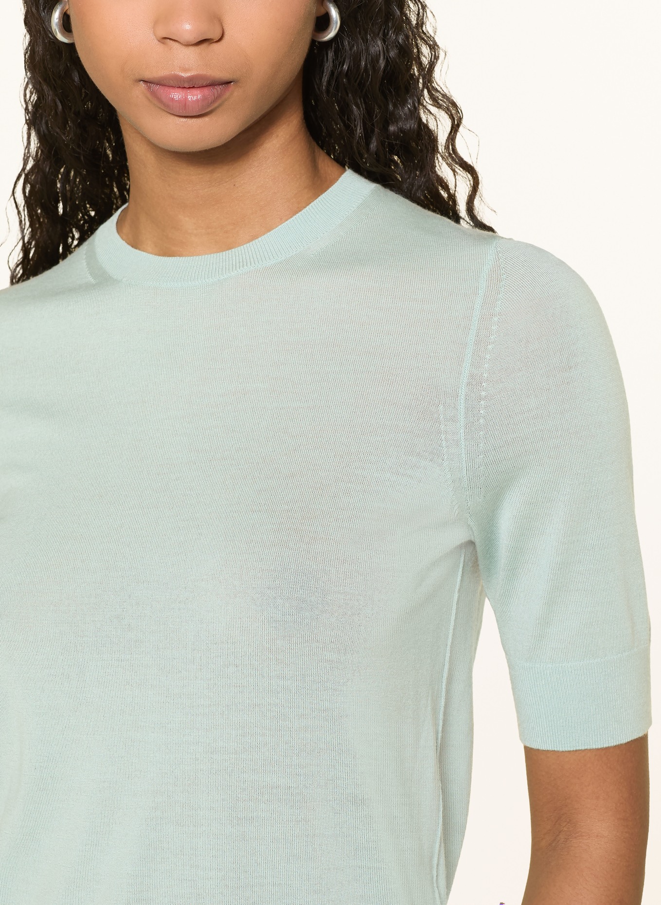 BOSS Úpletové tričko FARBELLA: MÁTOVÁ