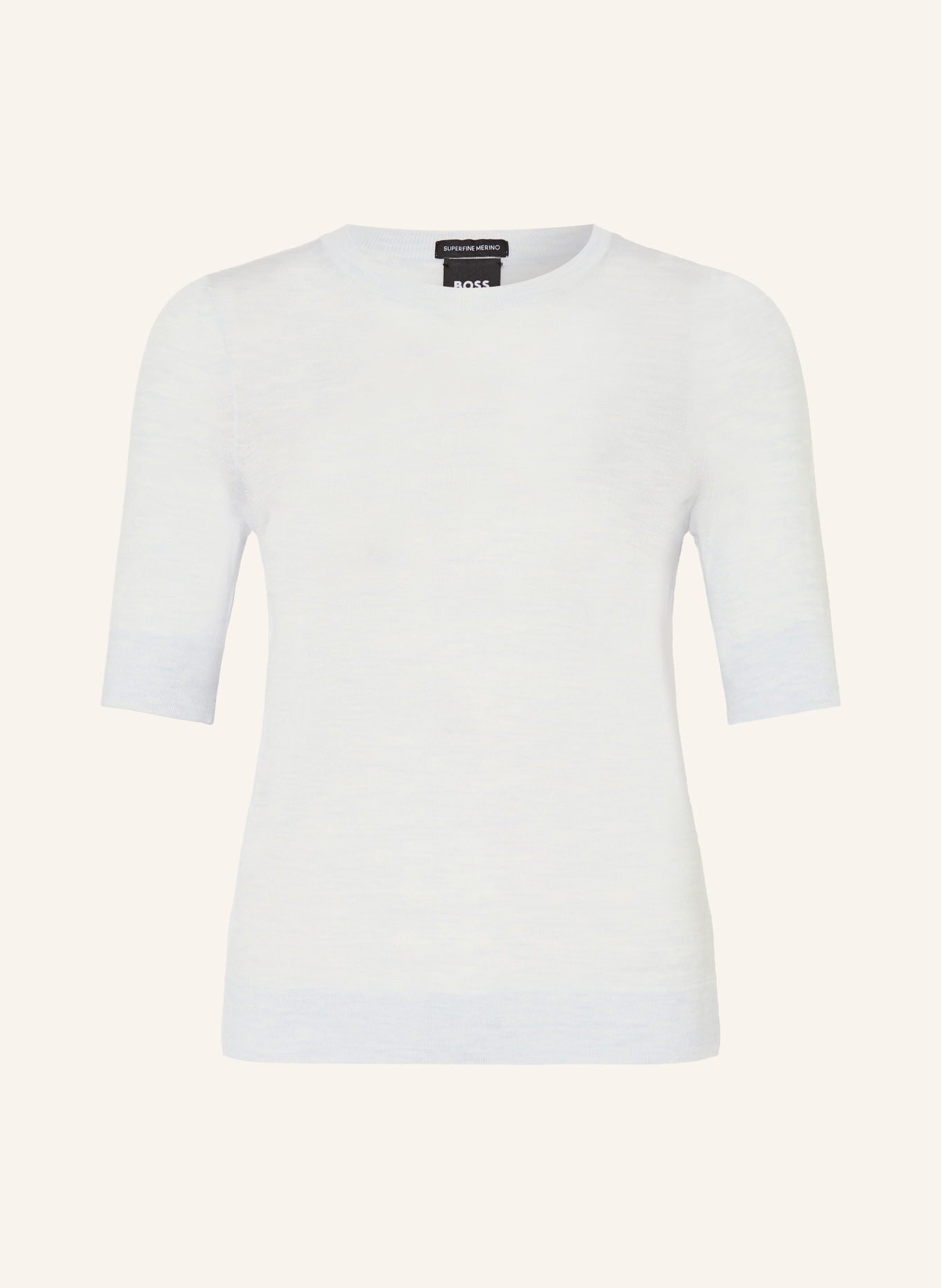 BOSS Úpletové tričko FARBELLA: ČERNOŠEDÁ