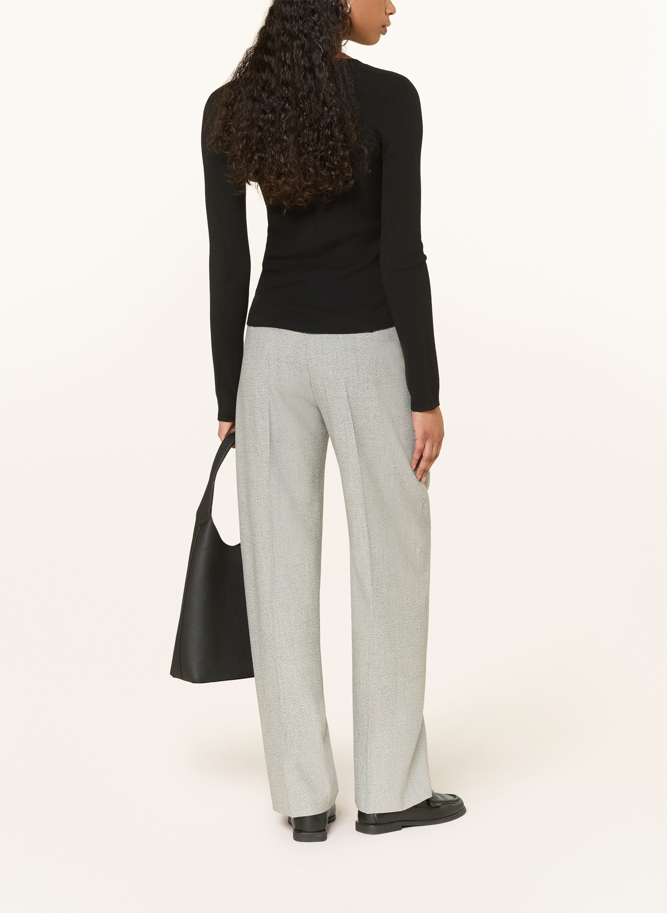 BOSS Pletený kardigan FRIVA: ČERNÁ