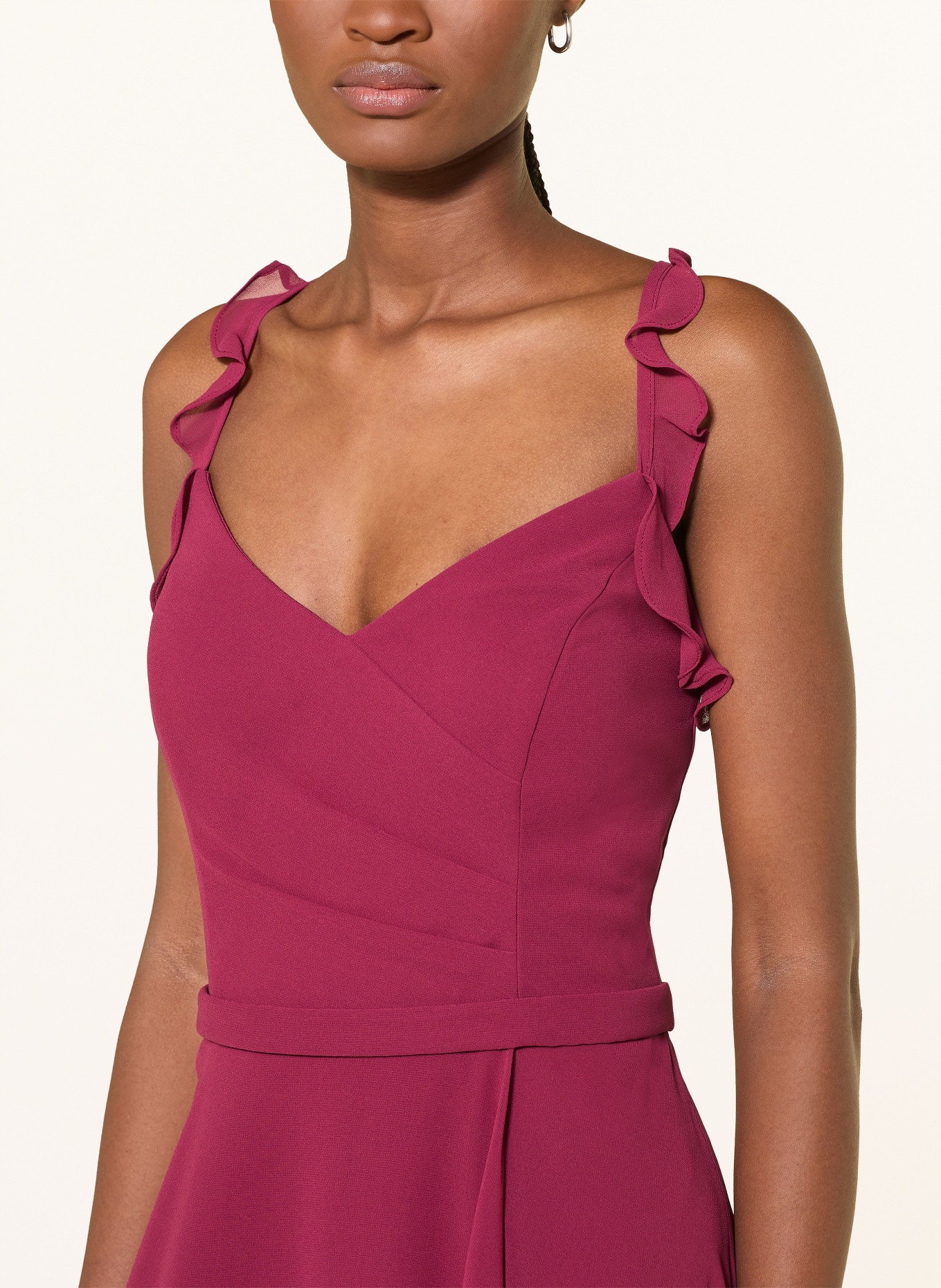 VM Vera Mont Cocktailkleid mit Volants: FUCHSIA