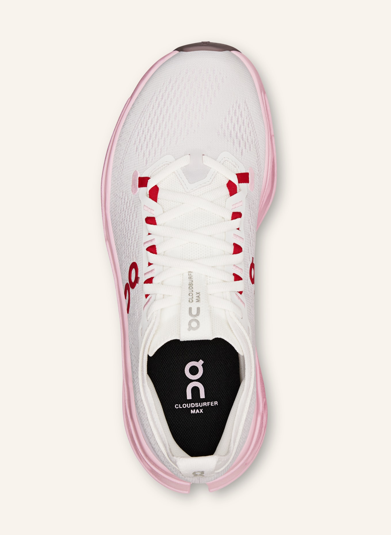 On Laufschuhe CLOUDSURFER MAX: HELLROSA / ROT