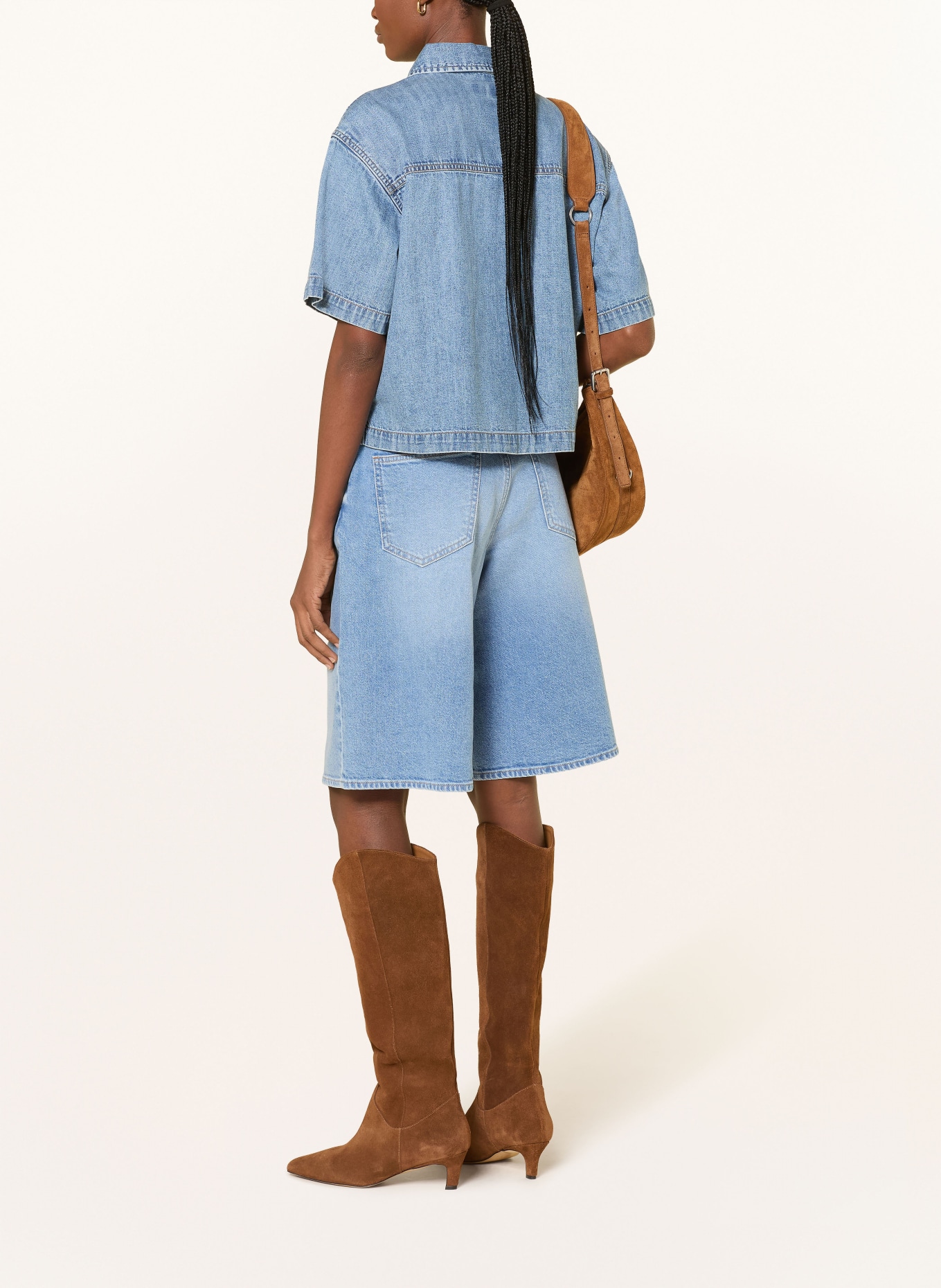 Herrlicher BROOKE denim Bermuda shorts: 995 sky worn