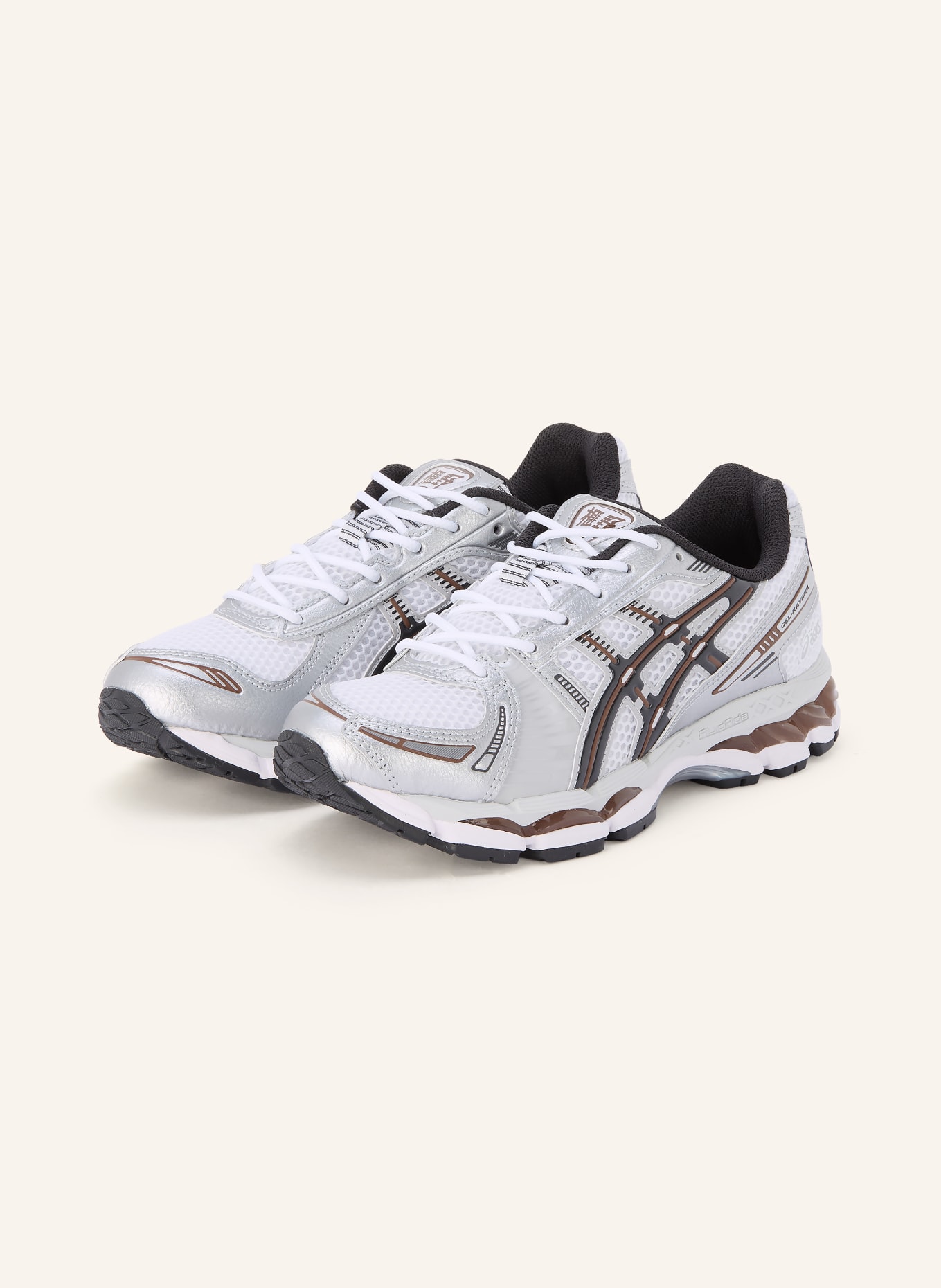 ASICS Sneaker GEL-KAYANO 12.1: WEISS / SILBER / BRAUN