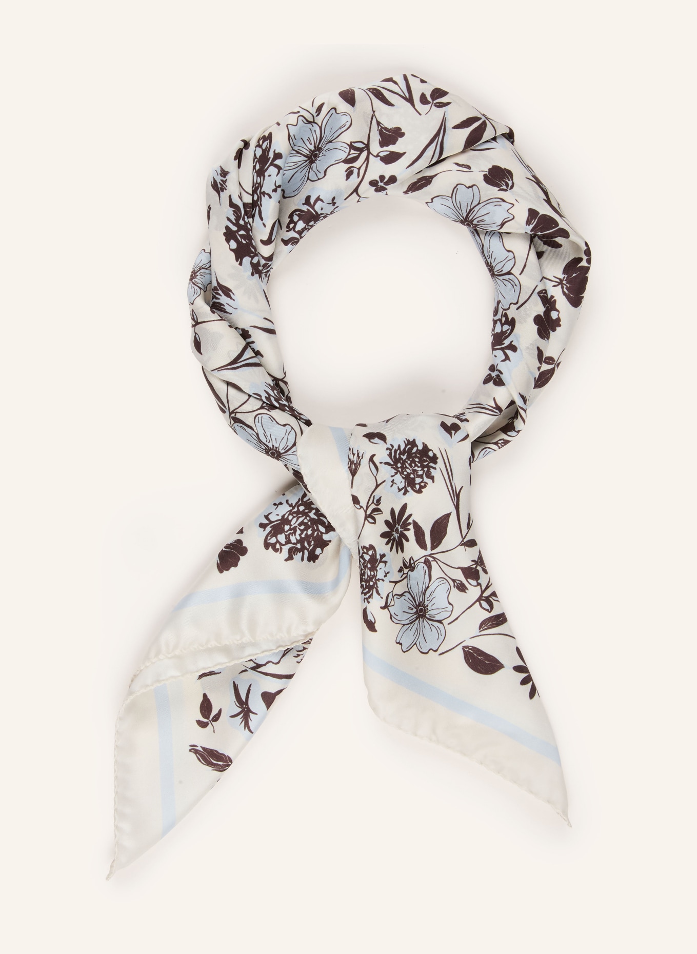 BOSS LAINY silk scarf: LIGHT GRAY / BLUE GRAY / BLACK