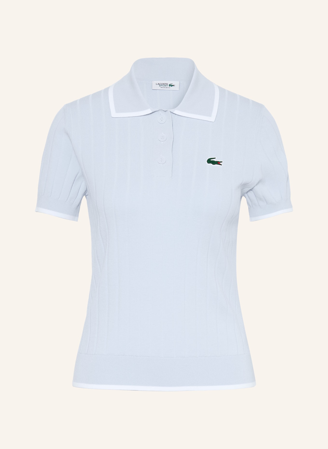 LACOSTE Funkční polokošile: TMAVĚ MODRÁ / BÍLÁ