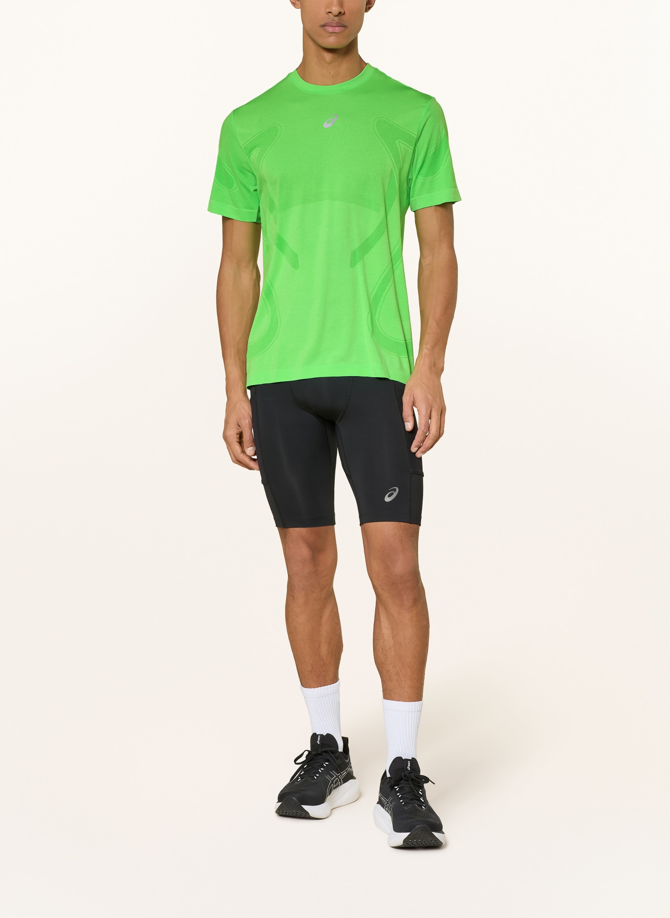 ASICS ROAD SEAMLESS SS running shirt: NEON GREEN