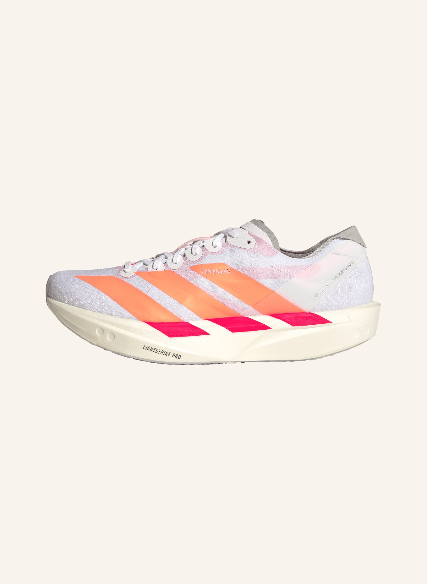 adidas Laufschuhe ADIZERO TAKUMI SEN 11: WEISS / NEONORANGE