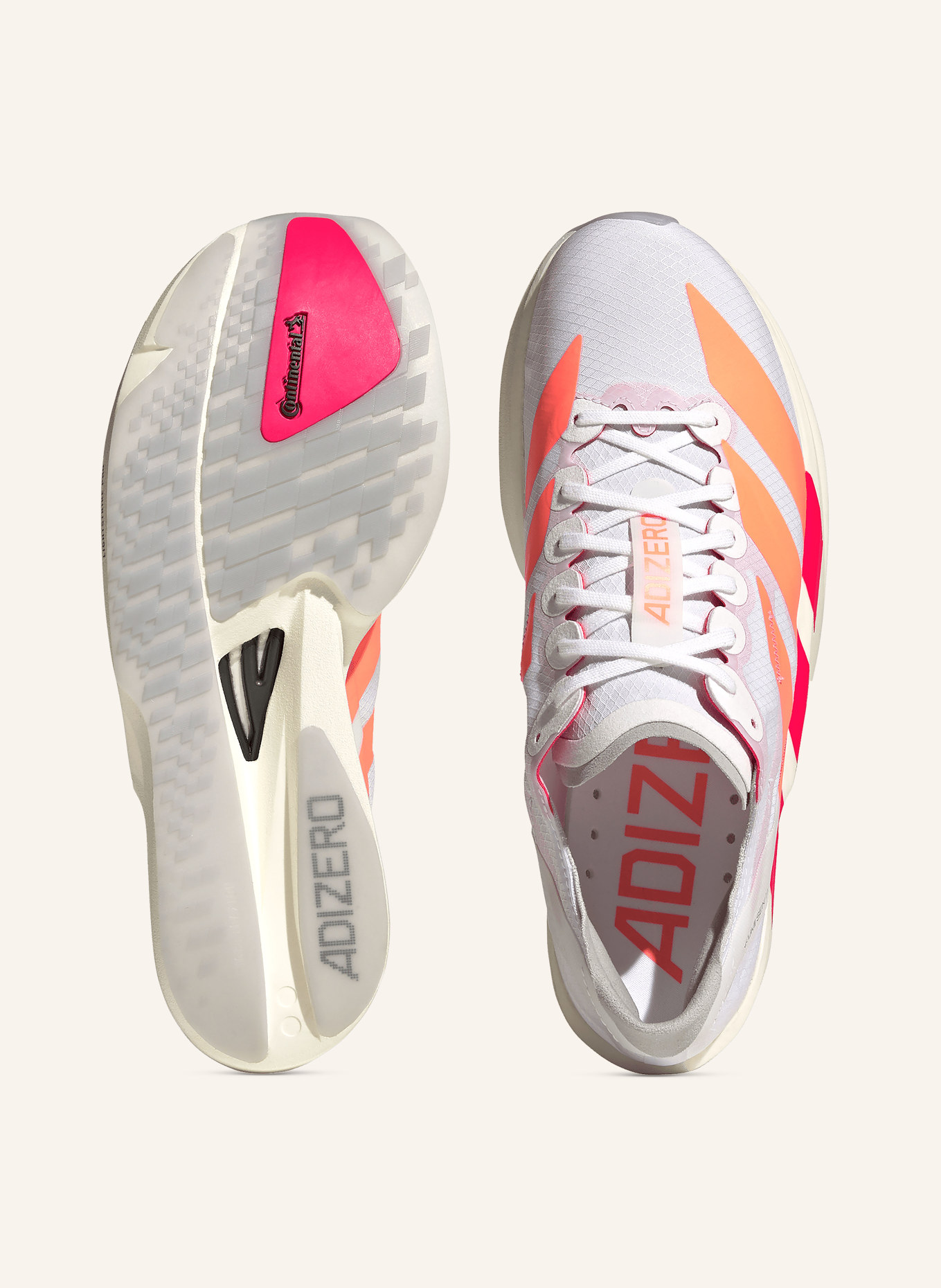 adidas Laufschuhe ADIZERO TAKUMI SEN 11: WEISS / NEONORANGE