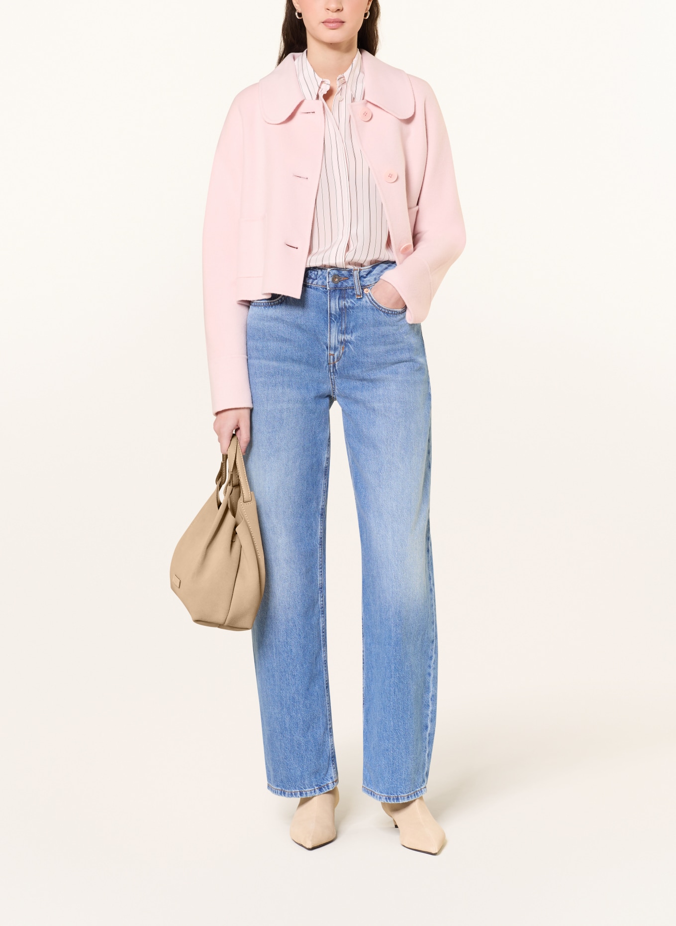 GIANNI CHIARINI Beuteltasche DUA MEDIUM mit Pouch: CREME