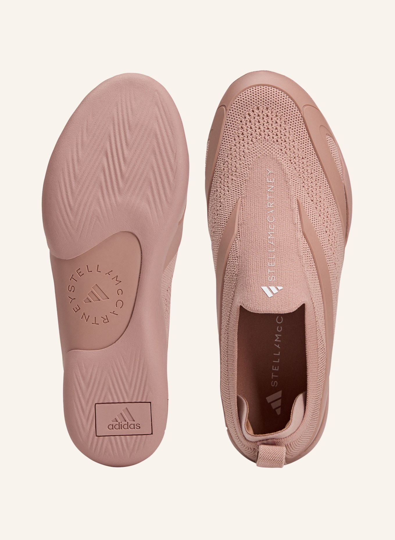 adidas by Stella McCartney Slip-on-Sneaker ASMC TAEKWONDO mit Glitzergarn: BRAUN