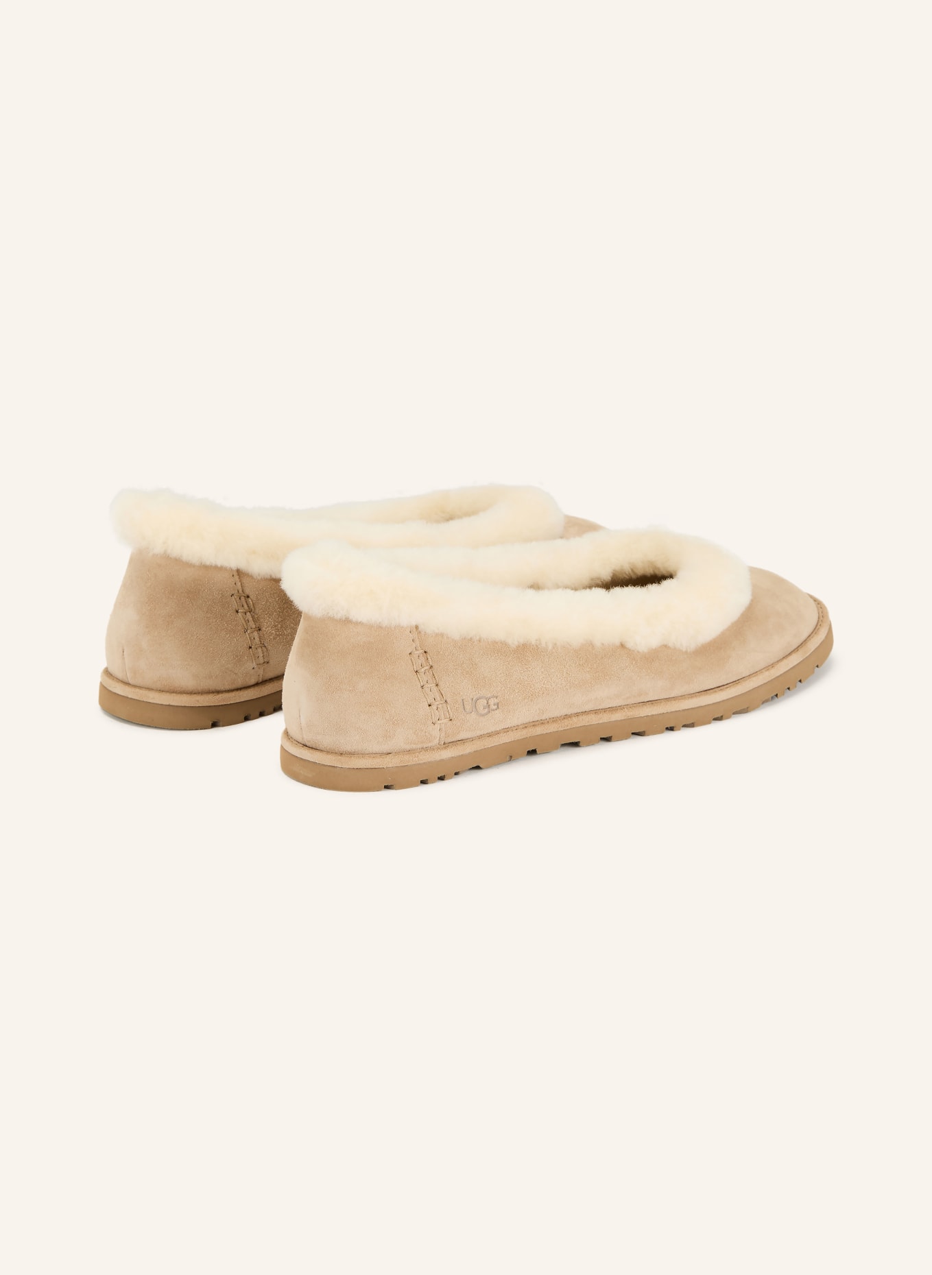 UGG ZORA ballet flats: BEIGE / CREAM