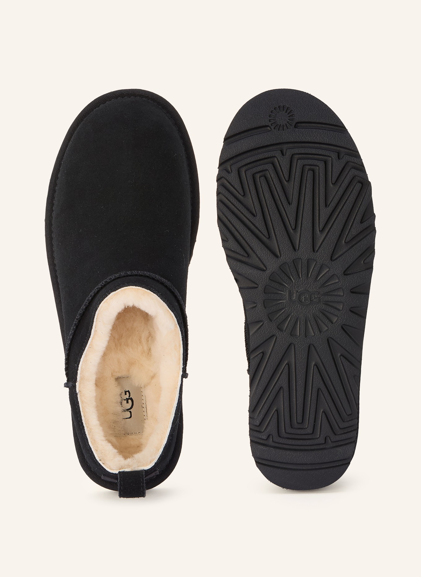 UGG Pantoletten CLASSIC MICRO: SCHWARZ