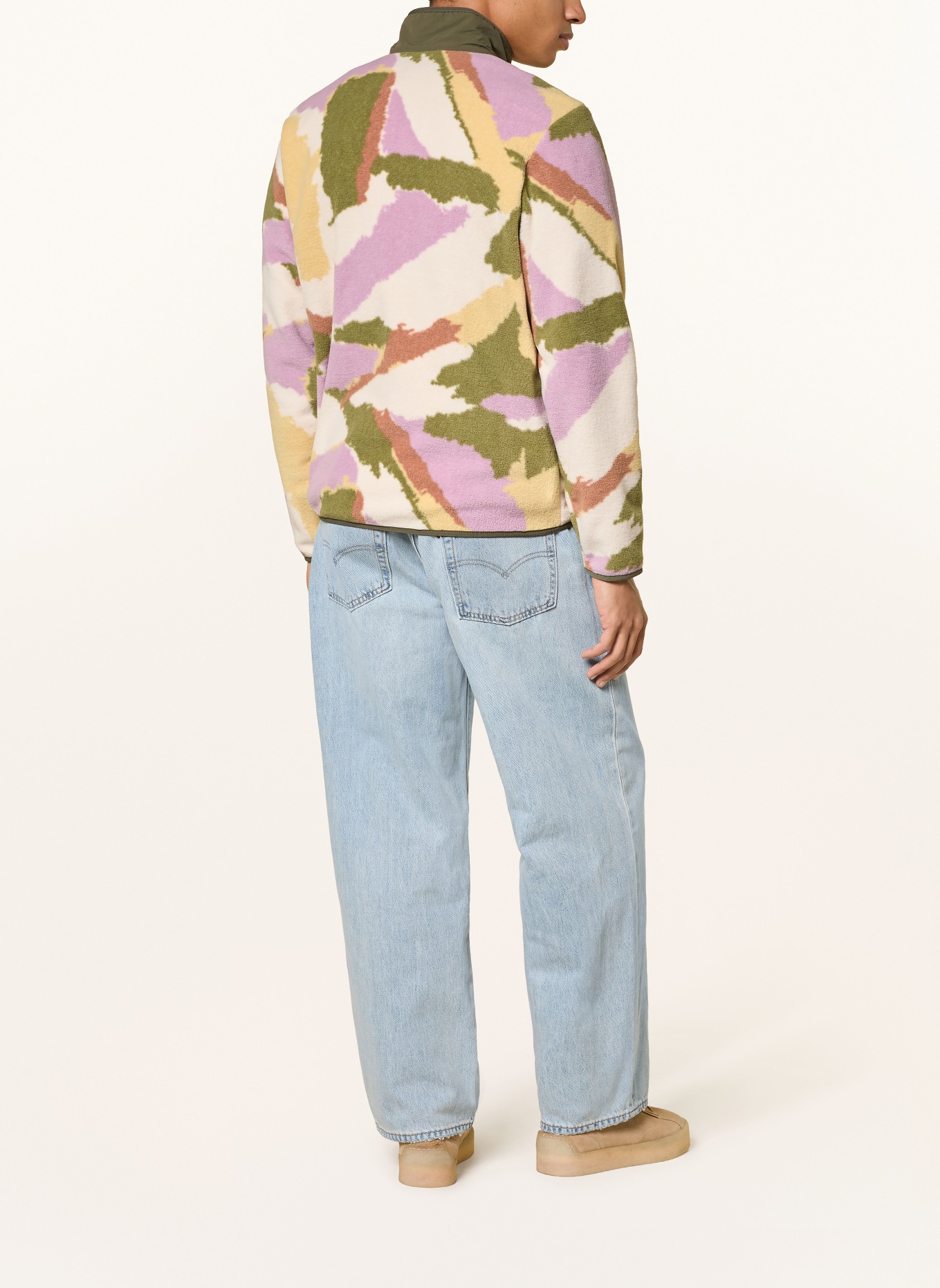 patagonia Fleecejack SYNCHILLA®: OLIJF / VIEUX ROSE / LICHTGEEL