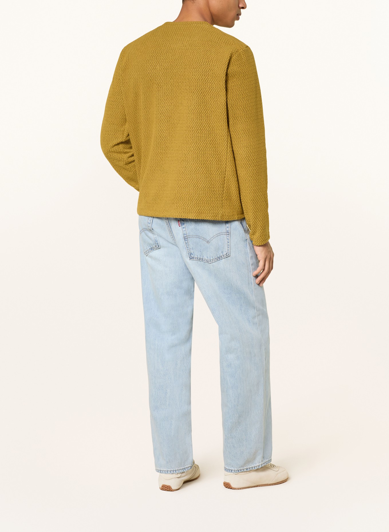 patagonia Fleecepullover R1® AIR: DONKERGEEL / PETROL