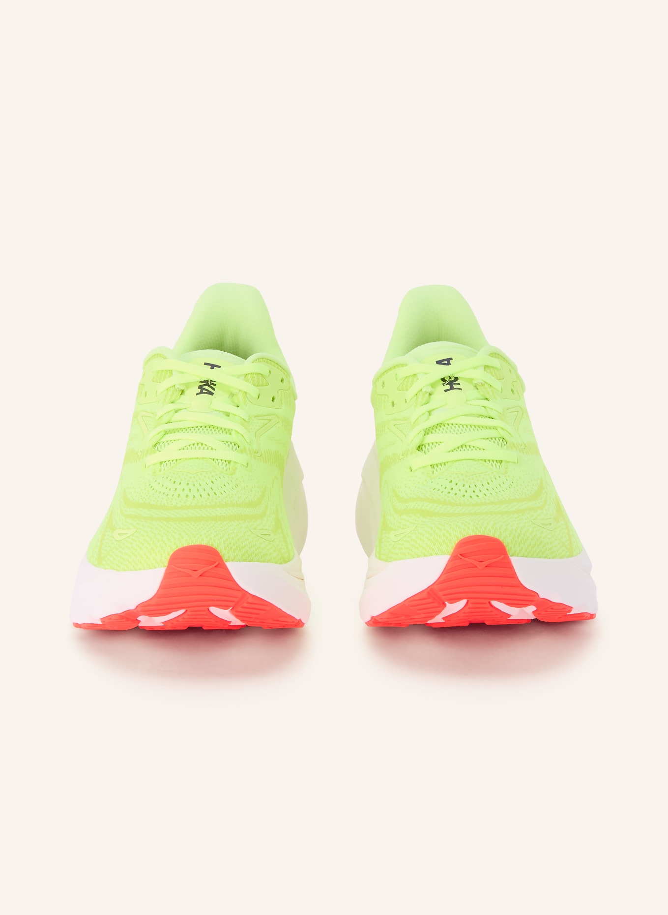 HOKA ARAHI 8 running shoes: NEON GREEN / NEON RED / BLACK