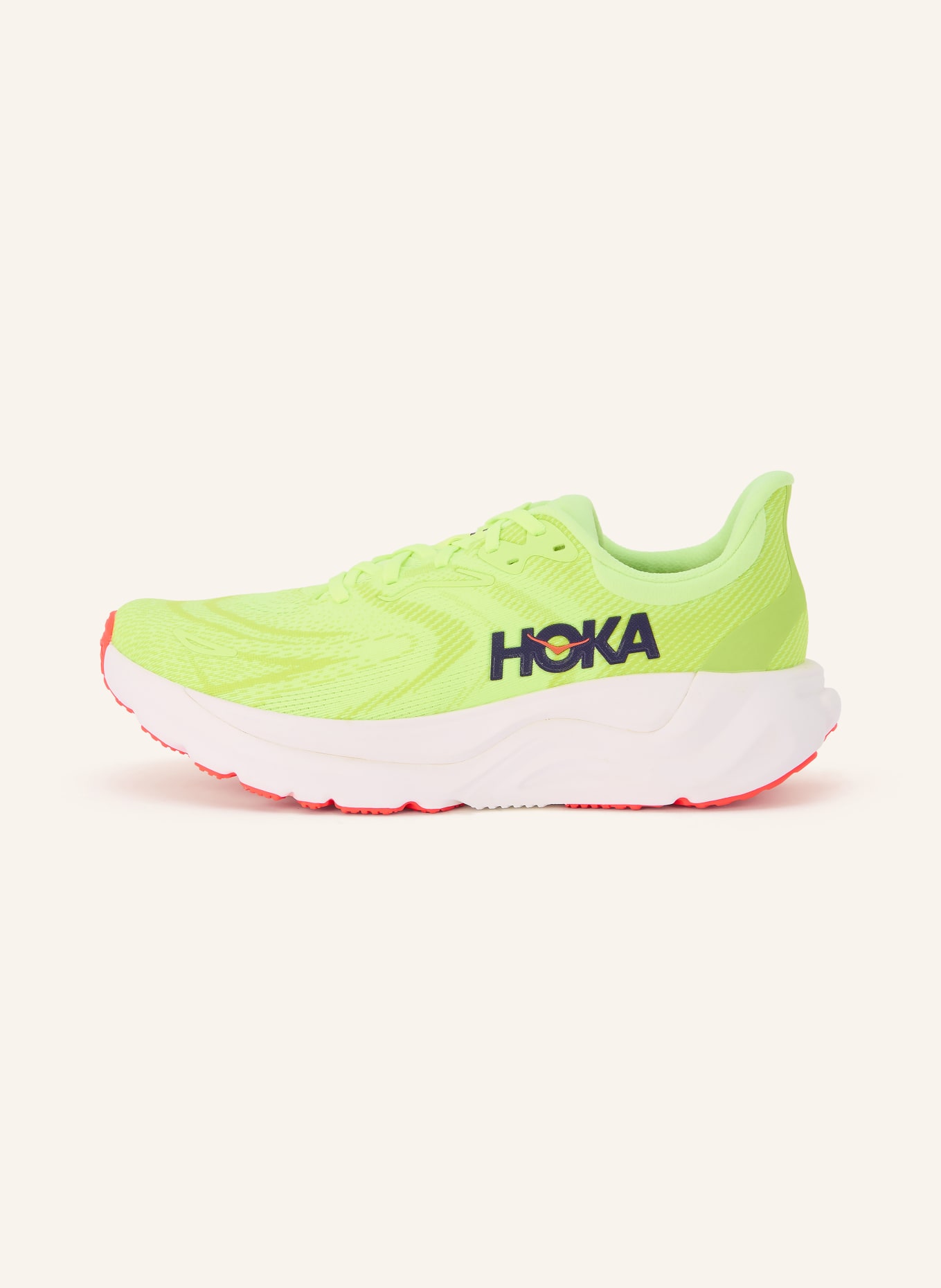 HOKA ARAHI 8 running shoes: NEON GREEN / NEON RED / BLACK