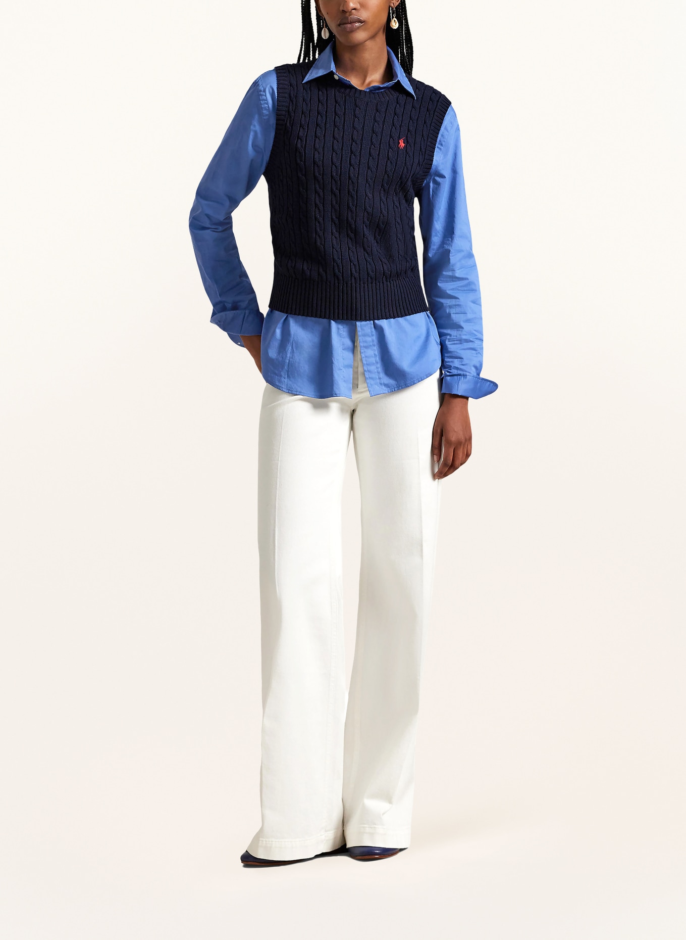 POLO RALPH LAUREN Sweater vest: DARK BLUE