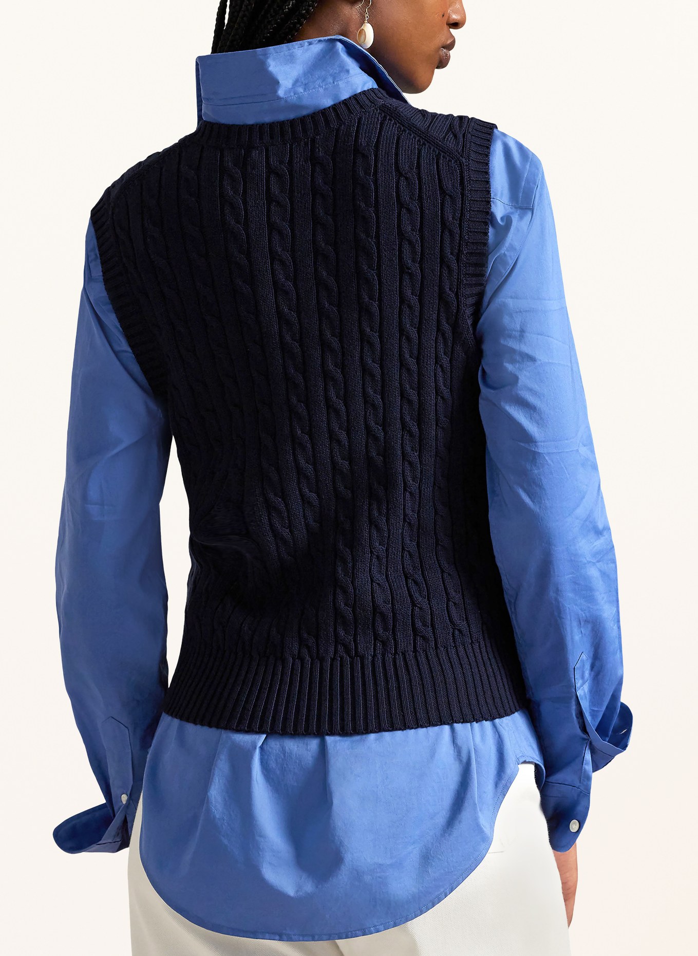 POLO RALPH LAUREN Sweater vest: DARK BLUE