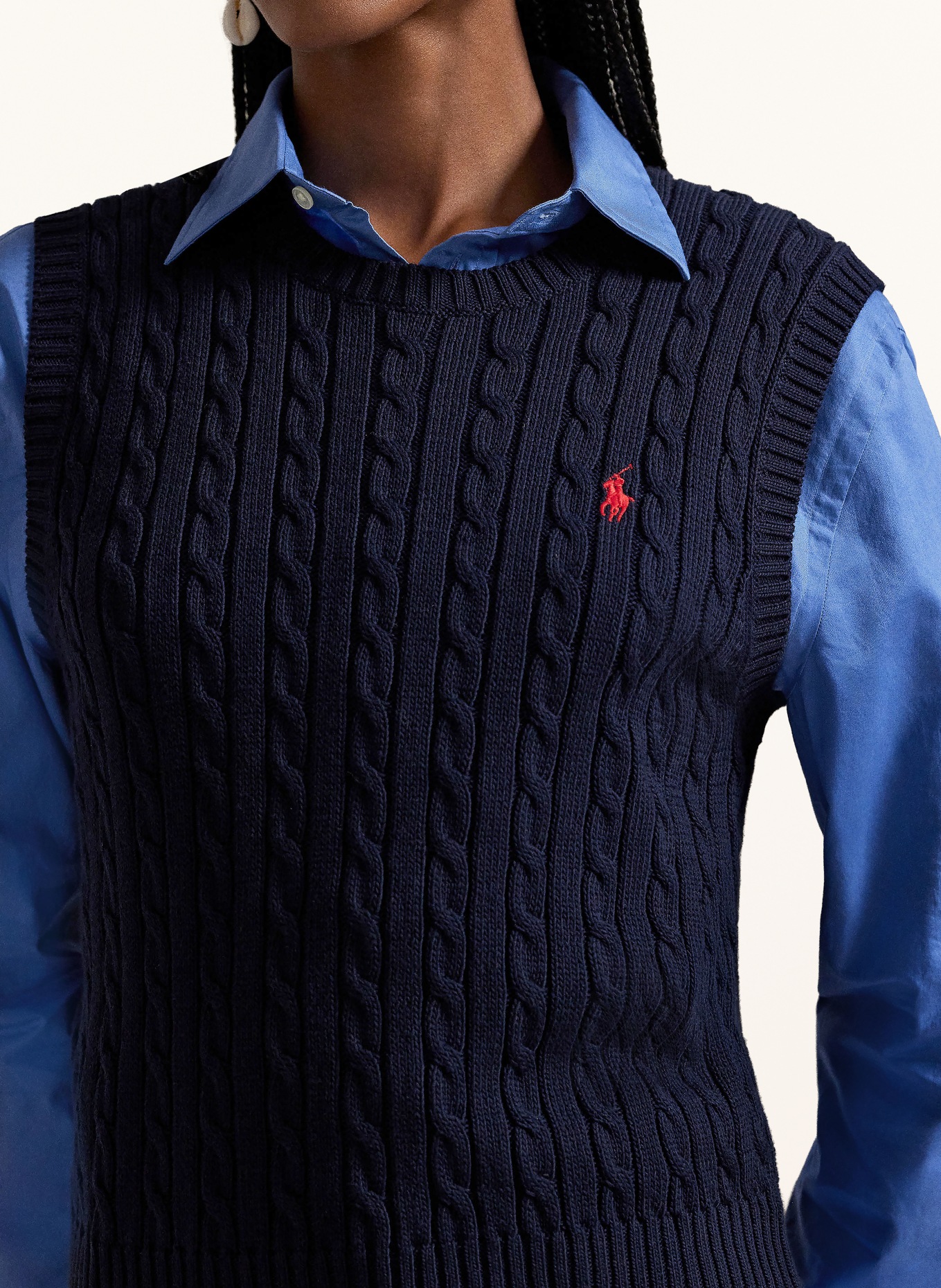POLO RALPH LAUREN Sweater vest: DARK BLUE