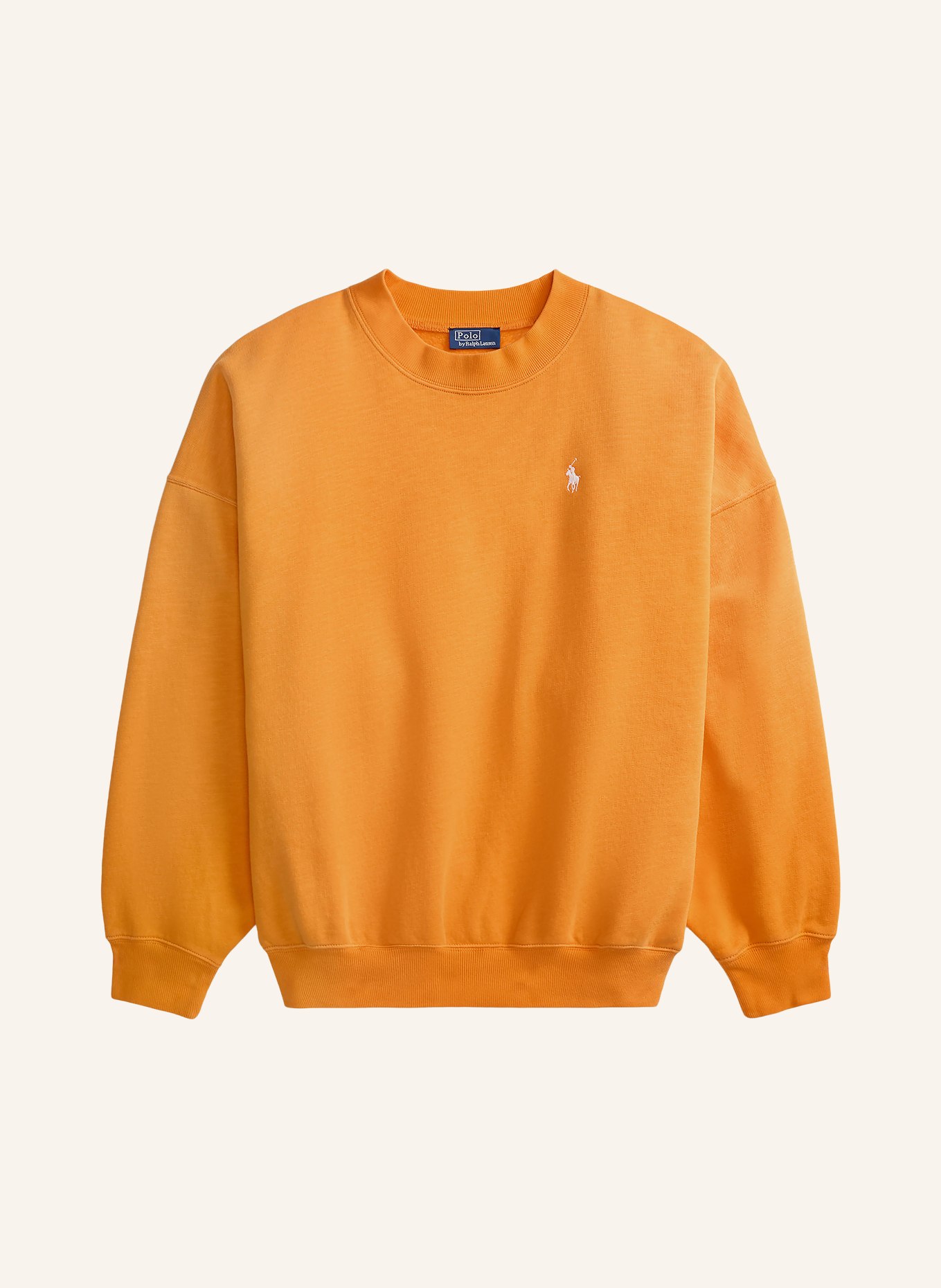 POLO RALPH LAUREN Sweatshirt: ORANGE / CREME