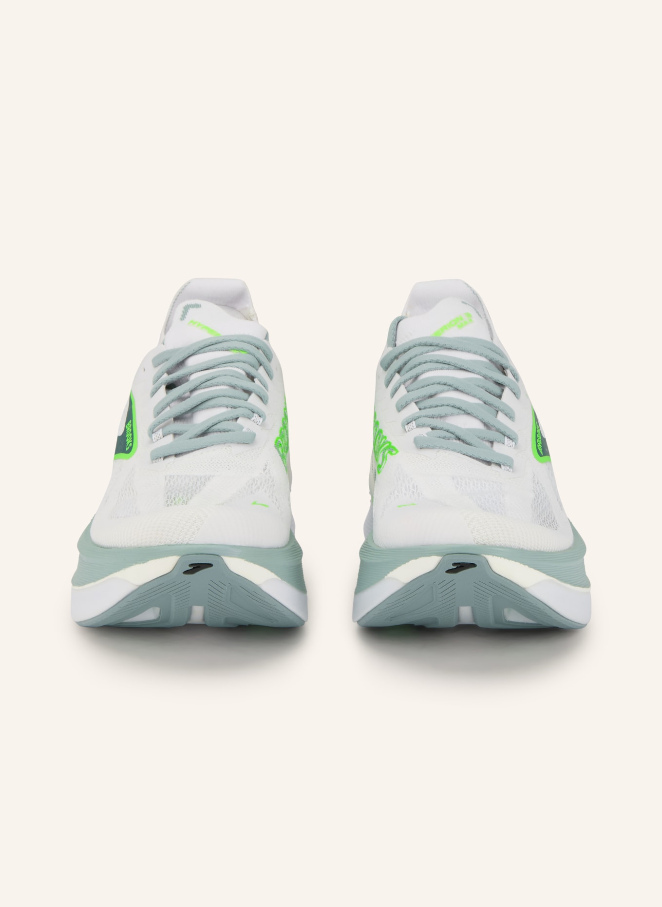 BROOKS HYPERION MAX 3 running shoes: WHITE / NEON GREEN / TEAL