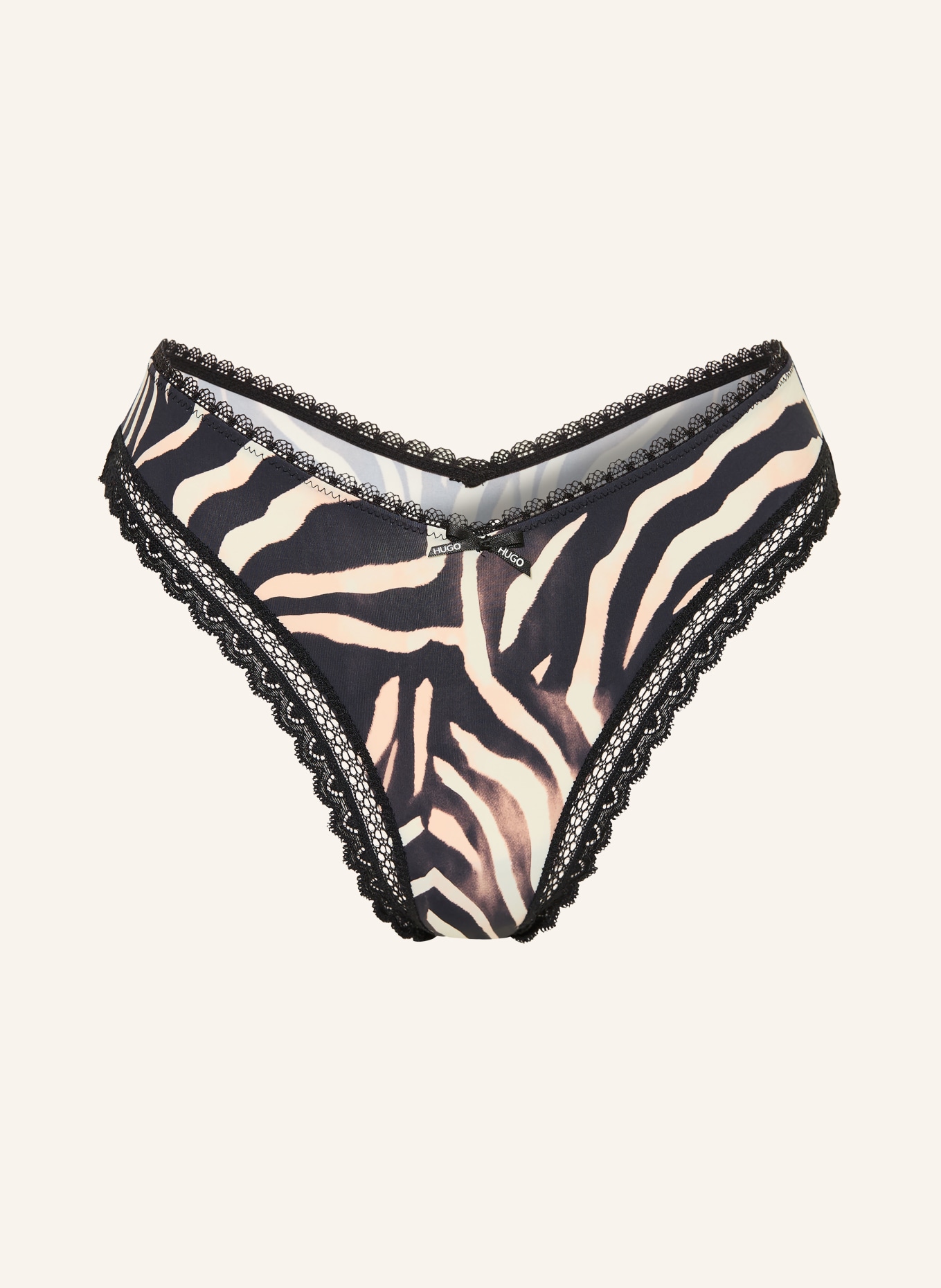 HUGO String: SCHWARZ / CREME