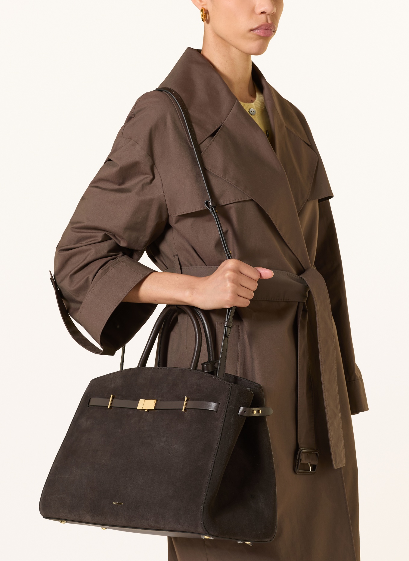 DEMELLIER Handtasche THE HUDSON: DUNKELBRAUN