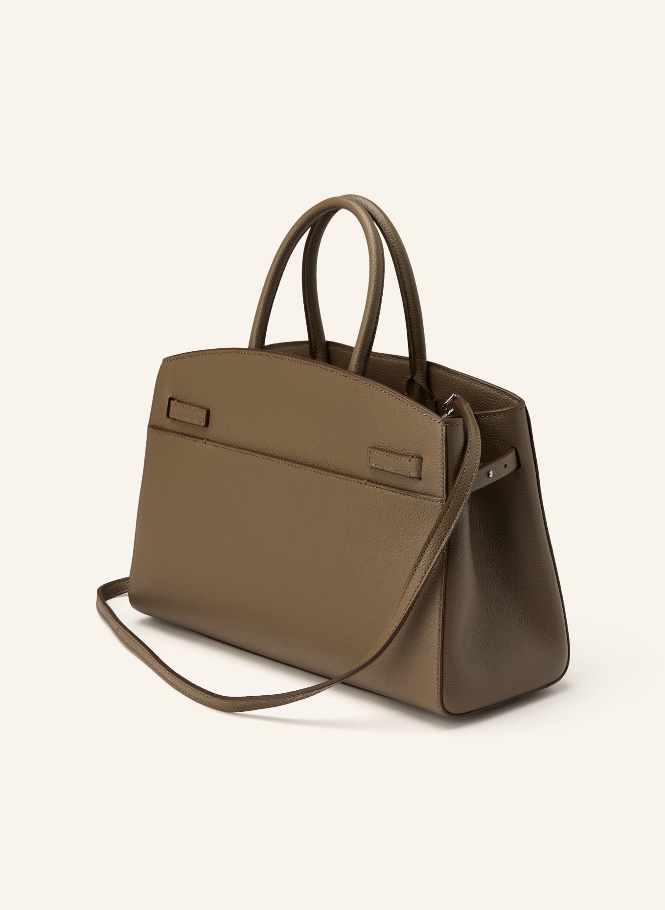 DEMELLIER Handtas HUDSON: TAUPE / ZILVER