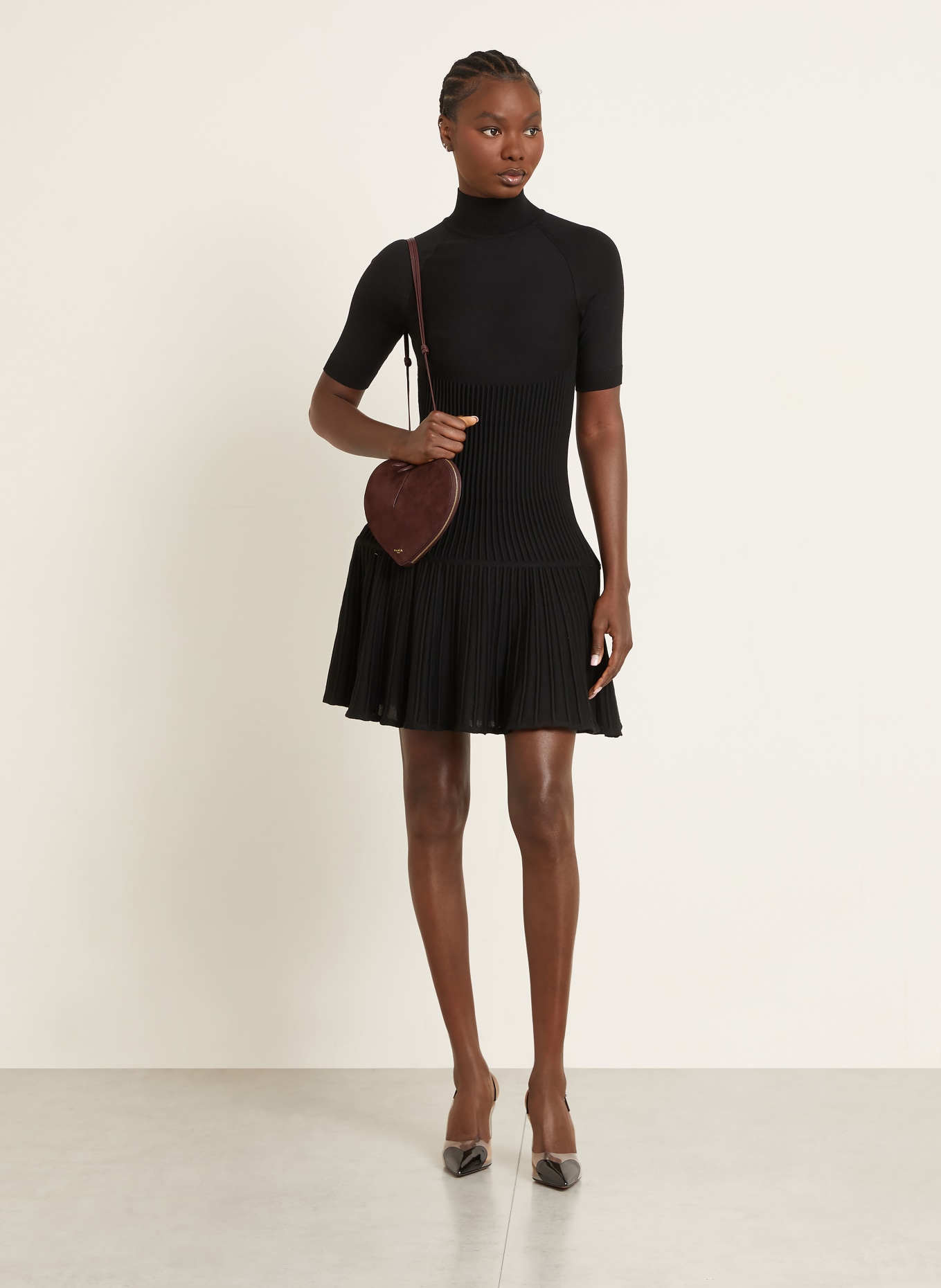 ALAÏA Crossbody bag LE COEUR: DARK BROWN