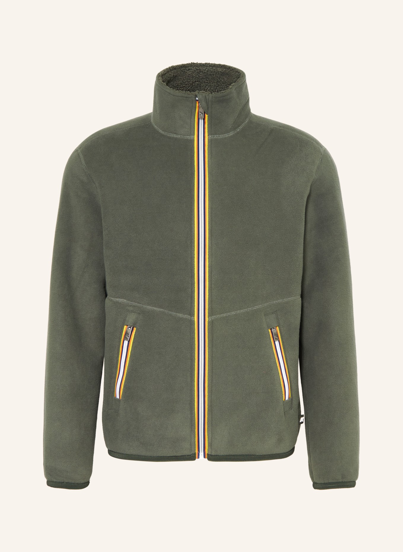 K-WAY Fleecejacke PASCAL SHERPA POLAR DOUBLE zum Wenden: KHAKI
