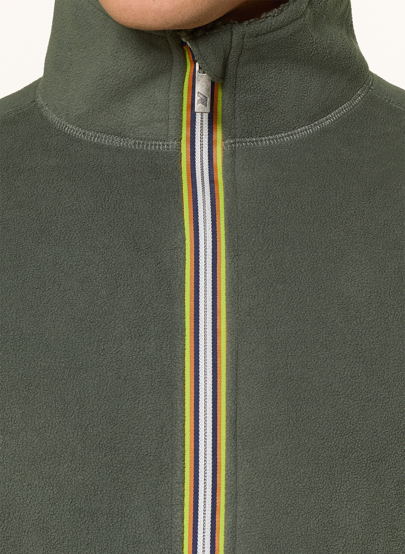 K-WAY Fleecejacke PASCAL SHERPA POLAR DOUBLE zum Wenden: KHAKI