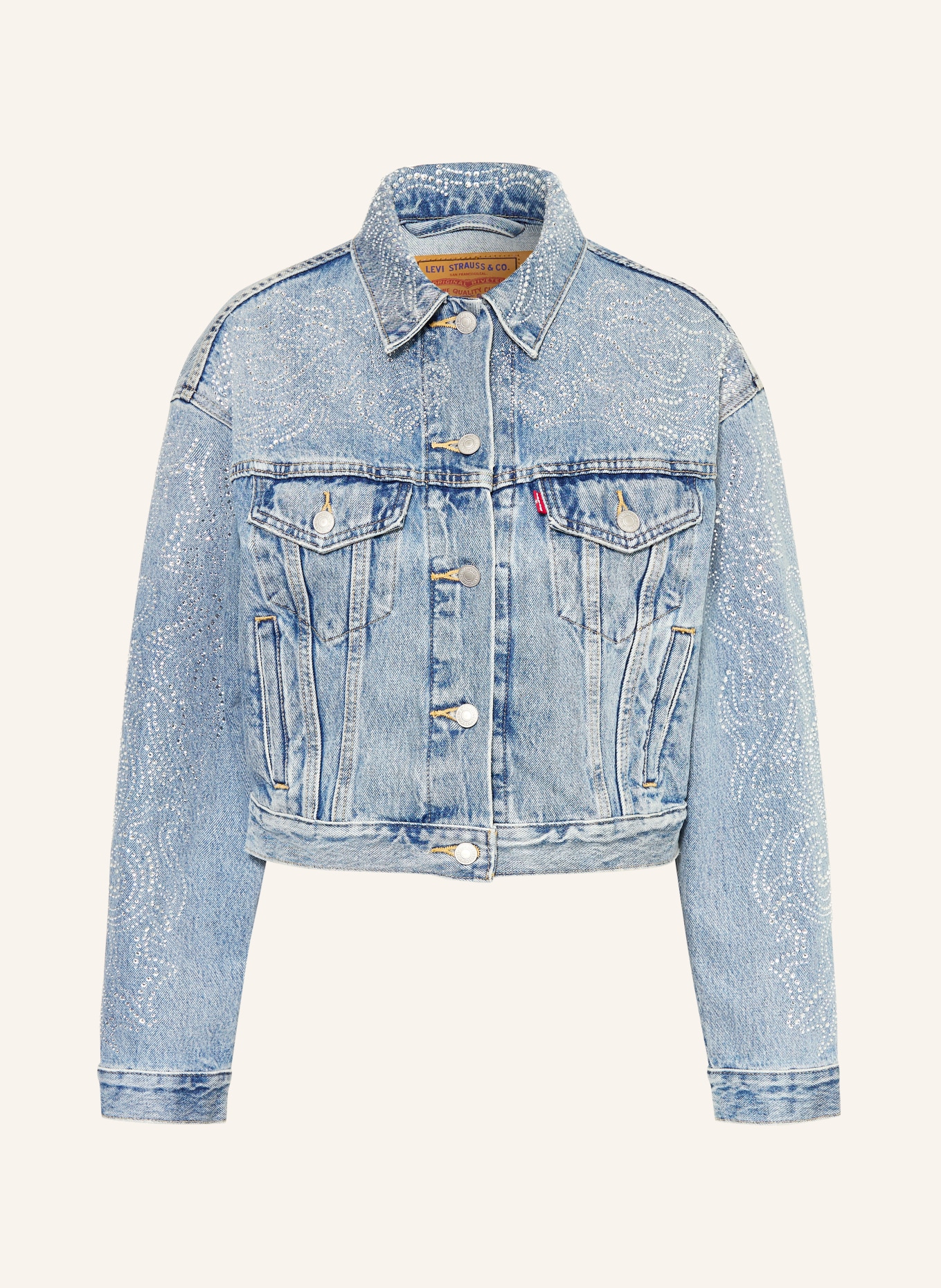 Levi's® Denim jacket with rhinestones: 05 Med Indigo - Worn In