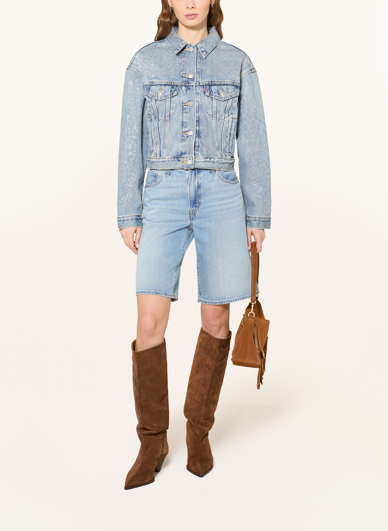 Levi's® Denim jacket with rhinestones: 05 Med Indigo - Worn In