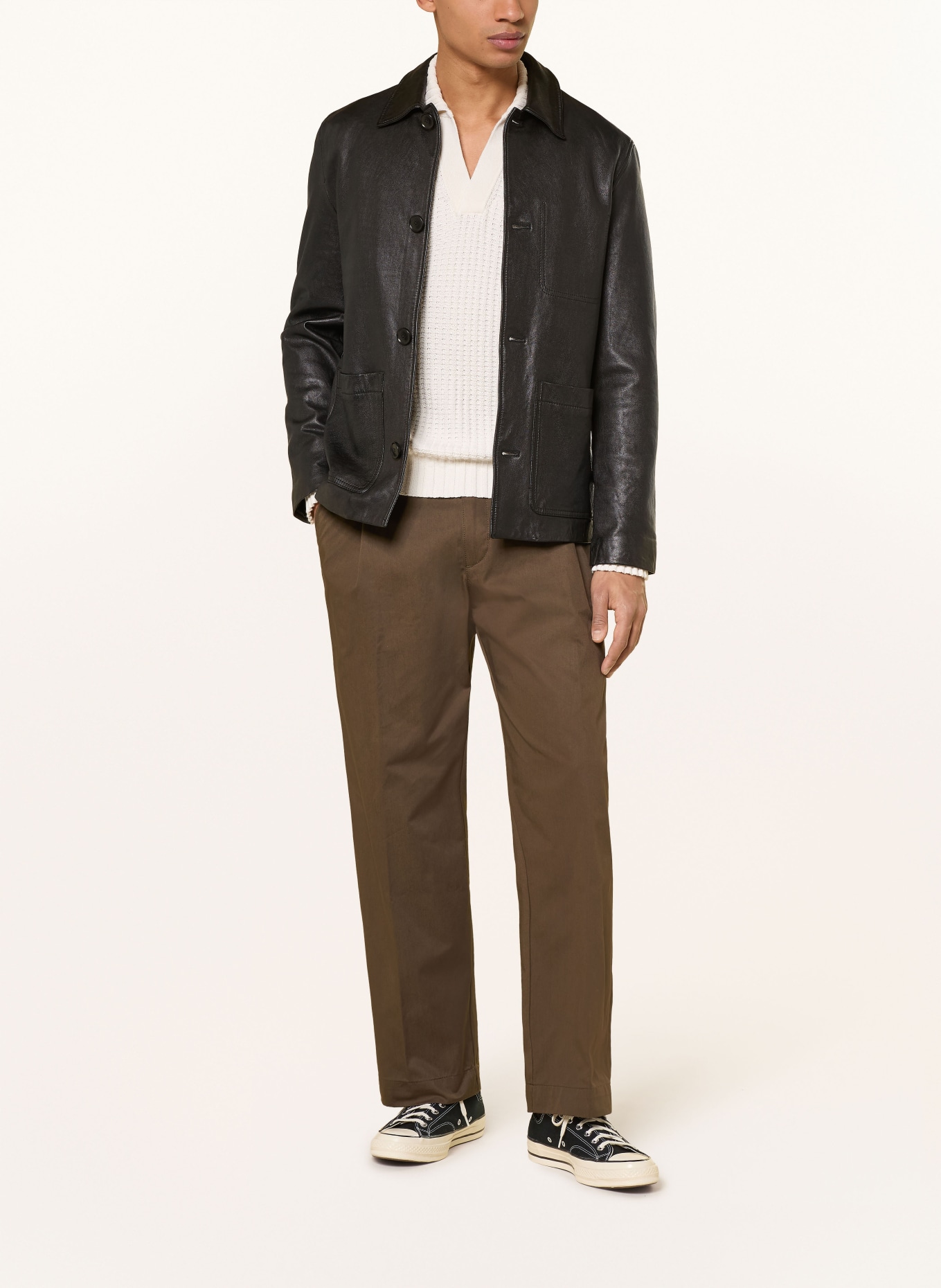 HUGO Chino ROY243 Regular Fit: MARRON FONCÉ