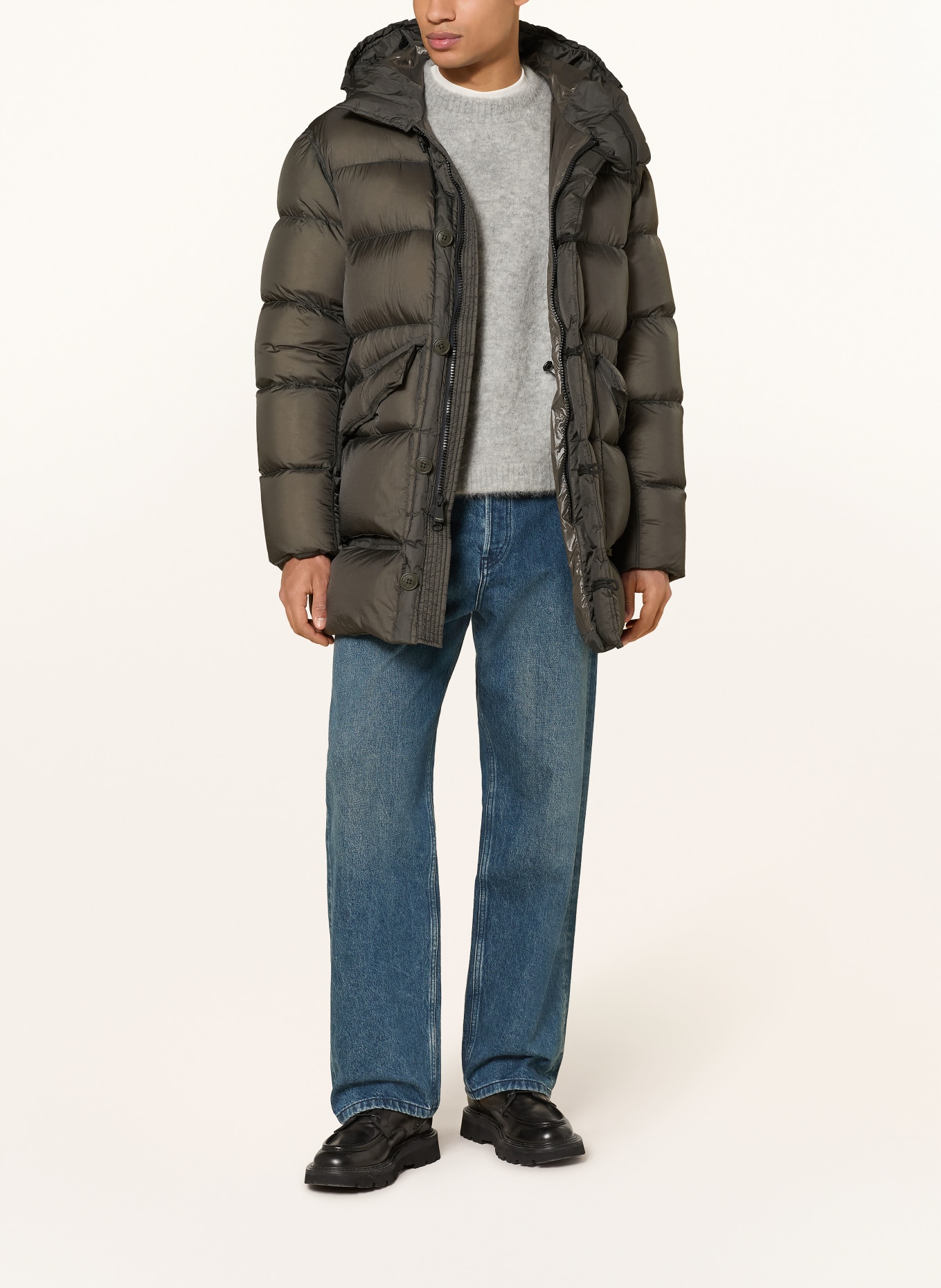 Blauer Daunenmantel BASTO: SCHWARZ