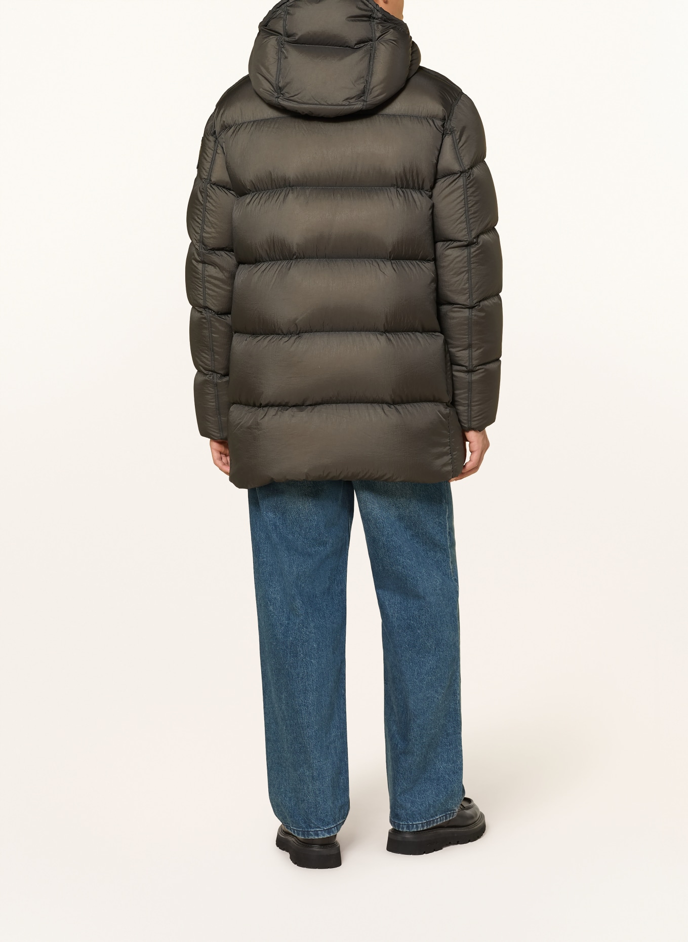 Blauer Daunenmantel BASTO: SCHWARZ