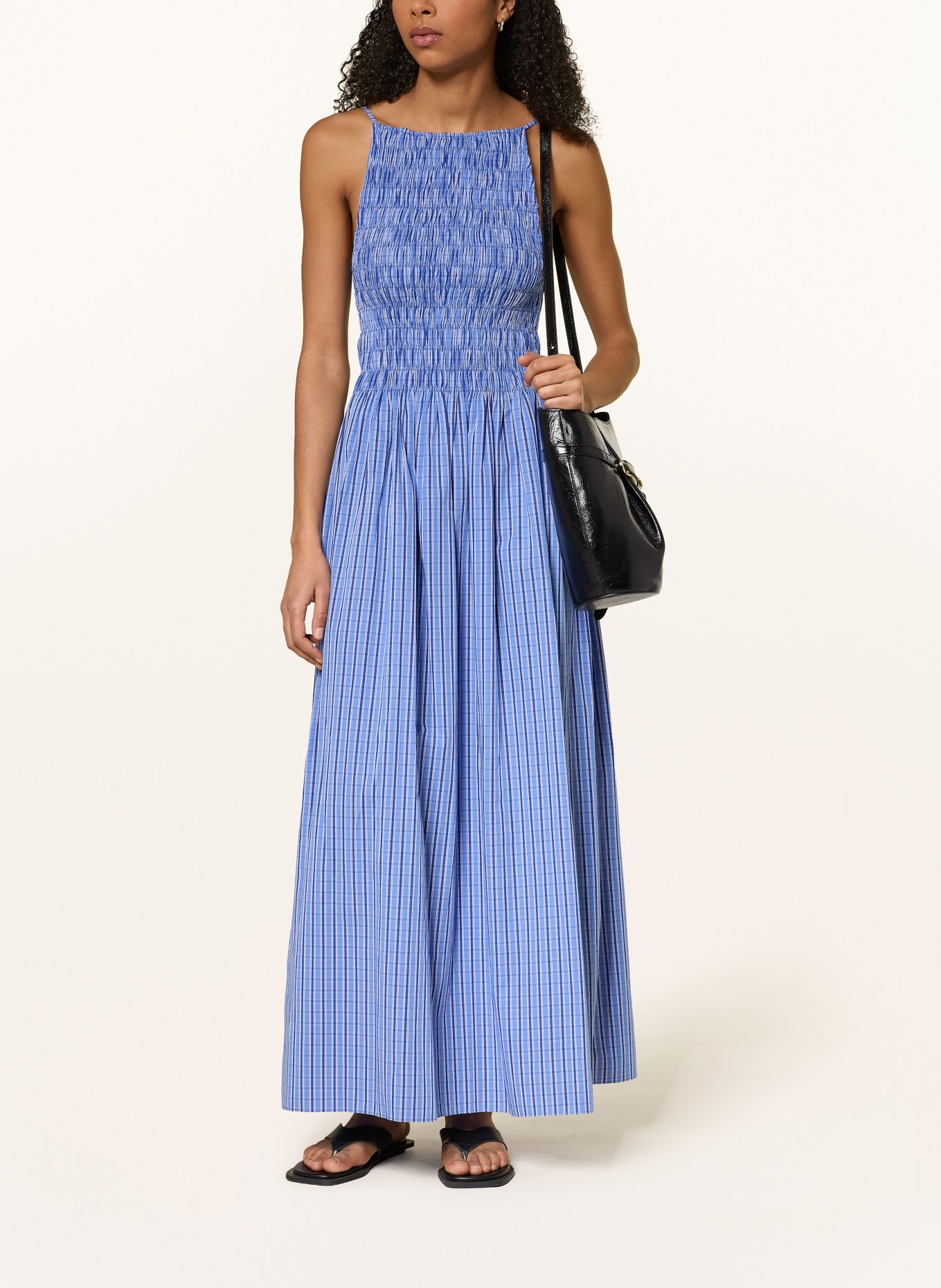 FAITHFULL THE BRAND LAIA dress: BLUE / WHITE