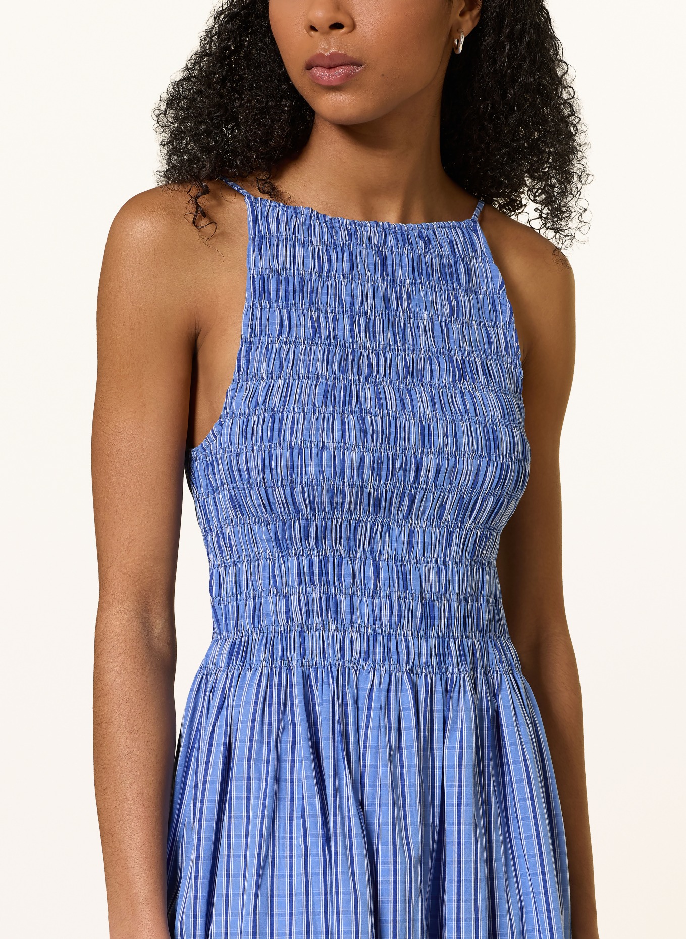 FAITHFULL THE BRAND LAIA dress: BLUE / WHITE