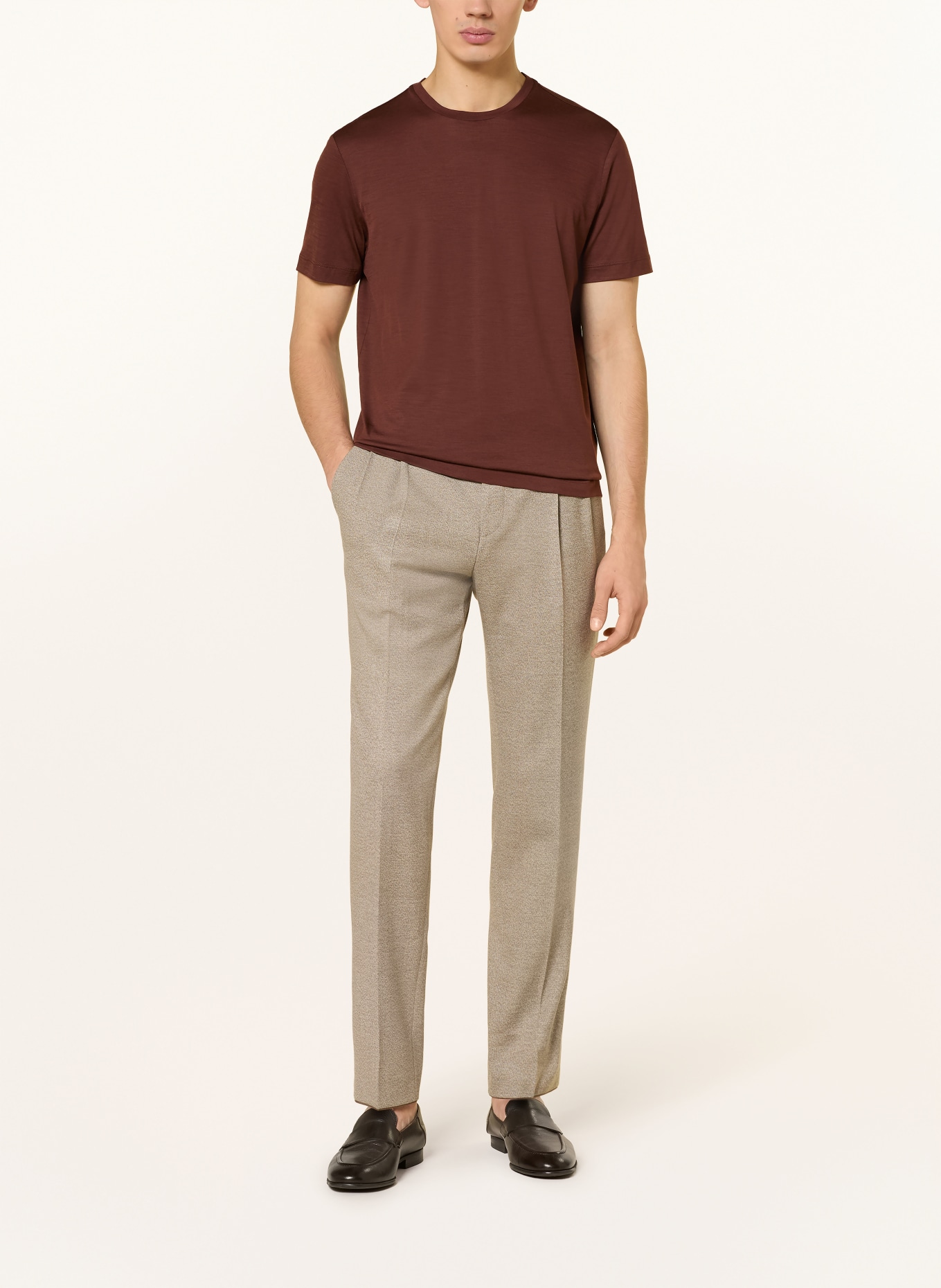 MAURIZIO  BALDASSARI T-shirt LINATE: CIEMNOBRĄZOWY