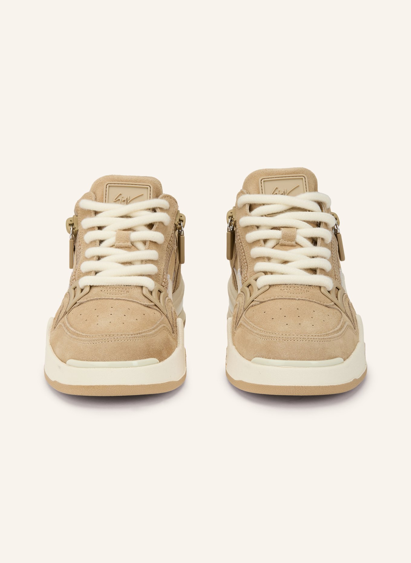 GIUSEPPE ZANOTTI DESIGN Sneakers TOMAIA: LIGHT BROWN / LIGHT GRAY