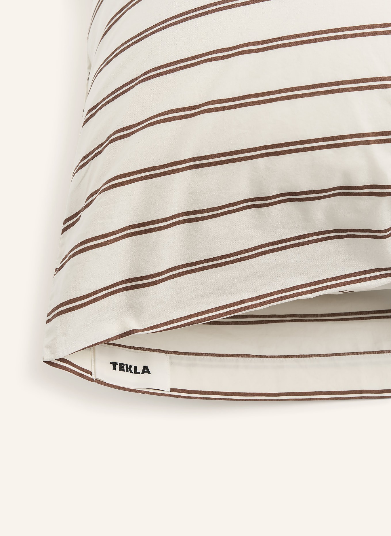 TEKLA Kissenbezug: CREME / BRAUN
