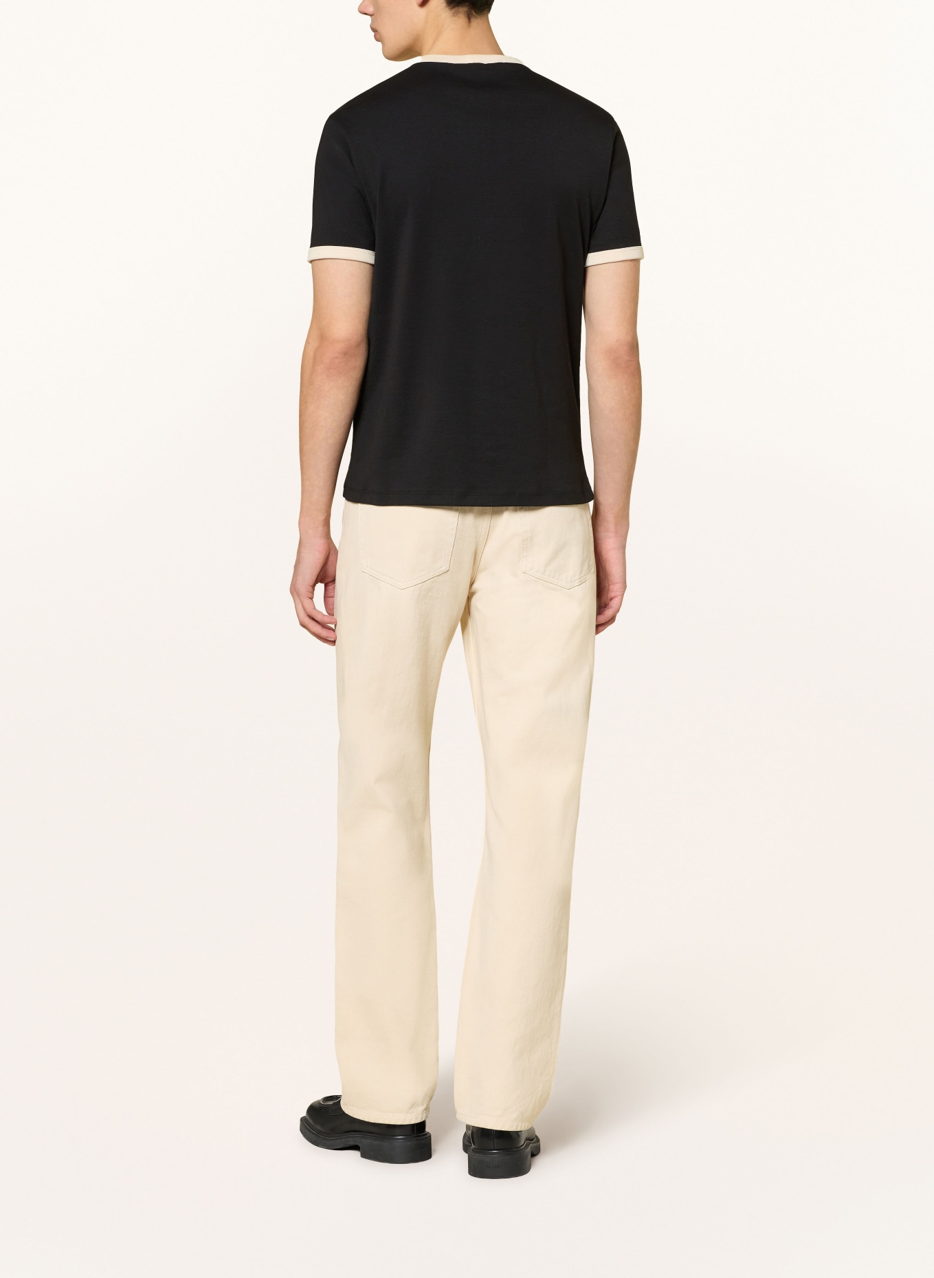 SANDRO T-Shirt: SCHWARZ / CREME