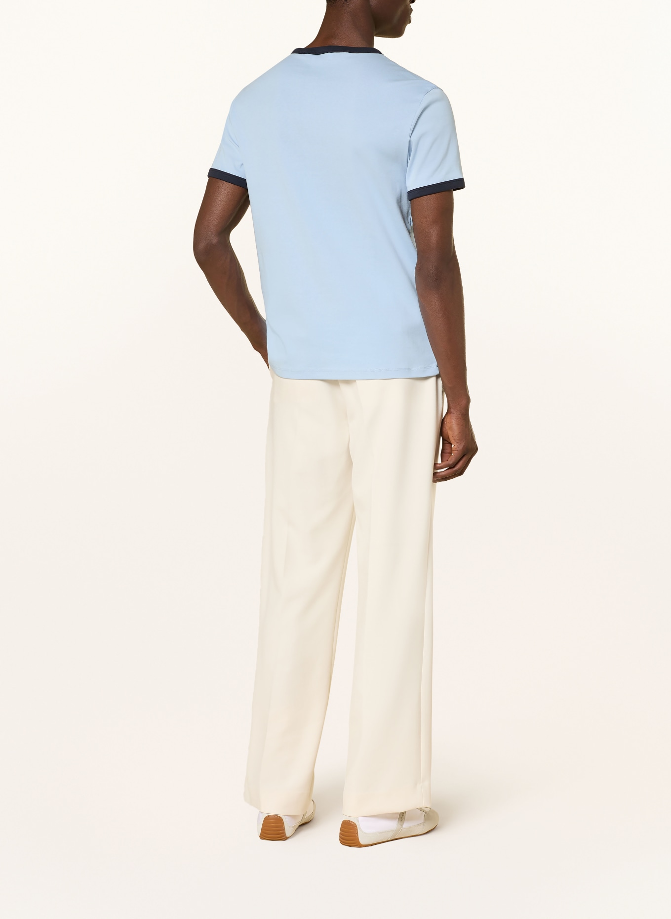 SANDRO T-Shirt: HELLBLAU / DUNKELBLAU