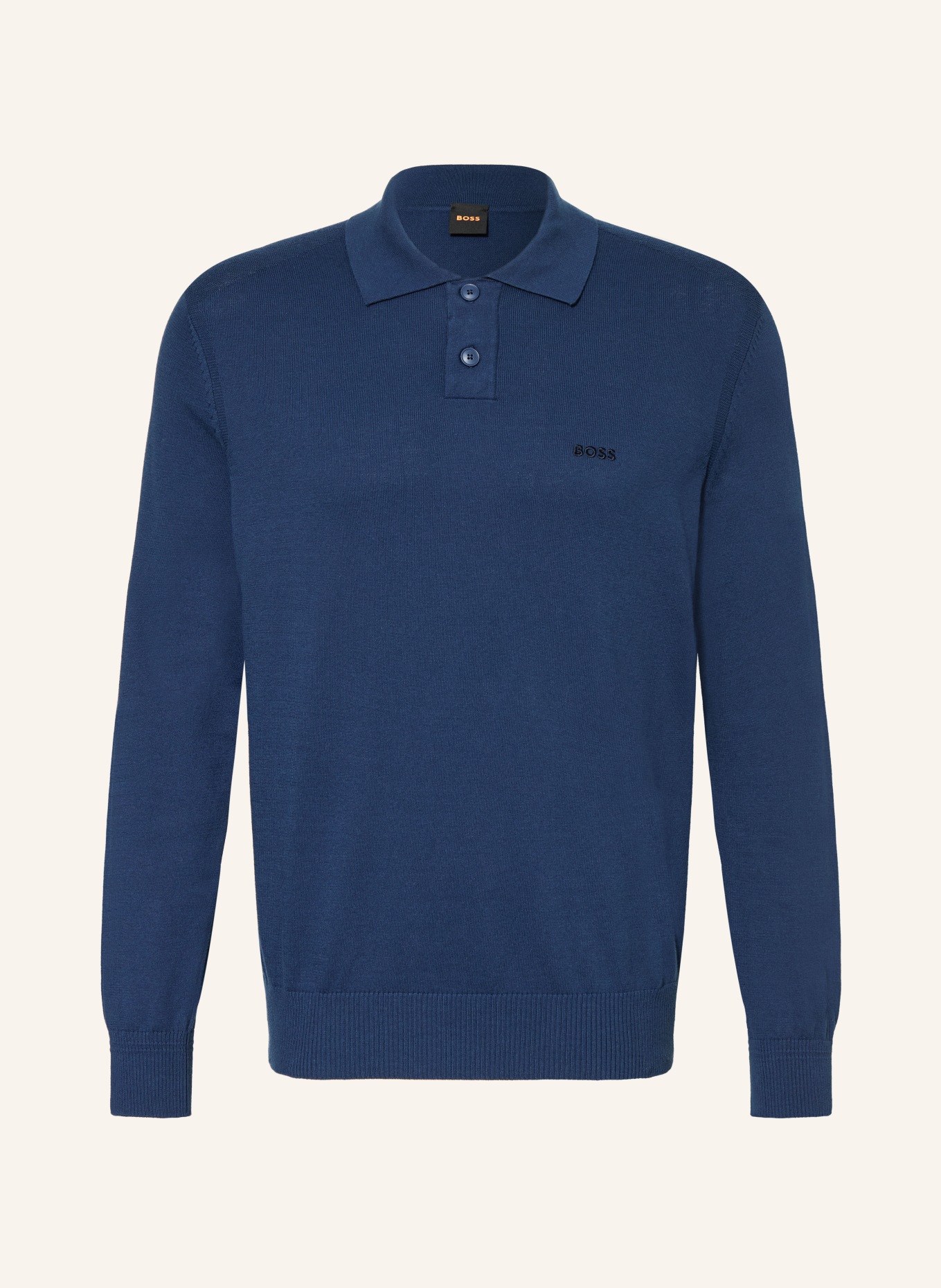 BOSS Knitted polo shirt ASAC: DARK BLUE