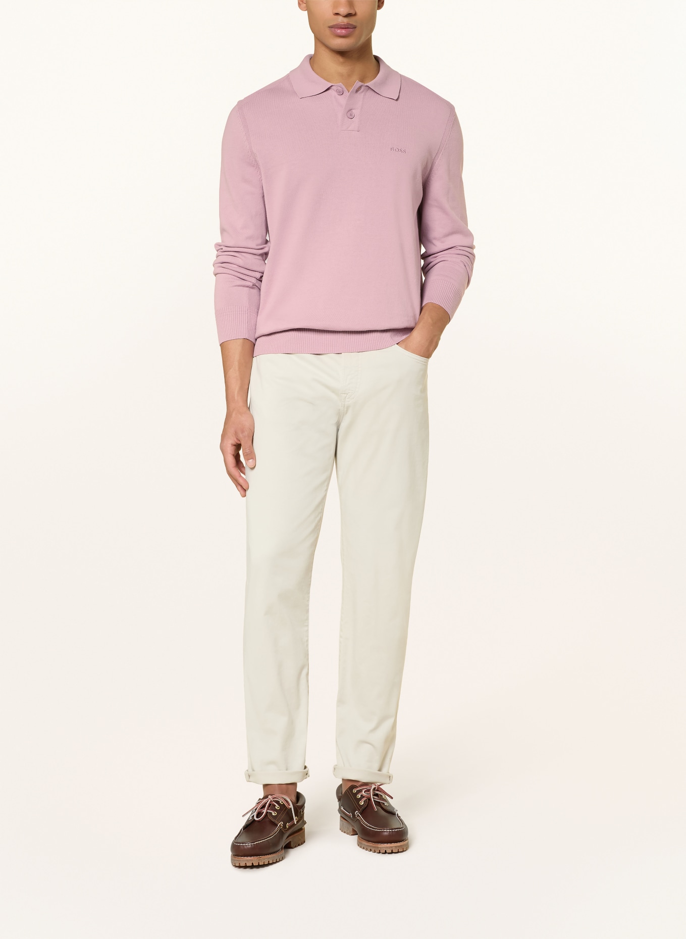 BOSS Strick-Poloshirt ASAC: ALTROSA