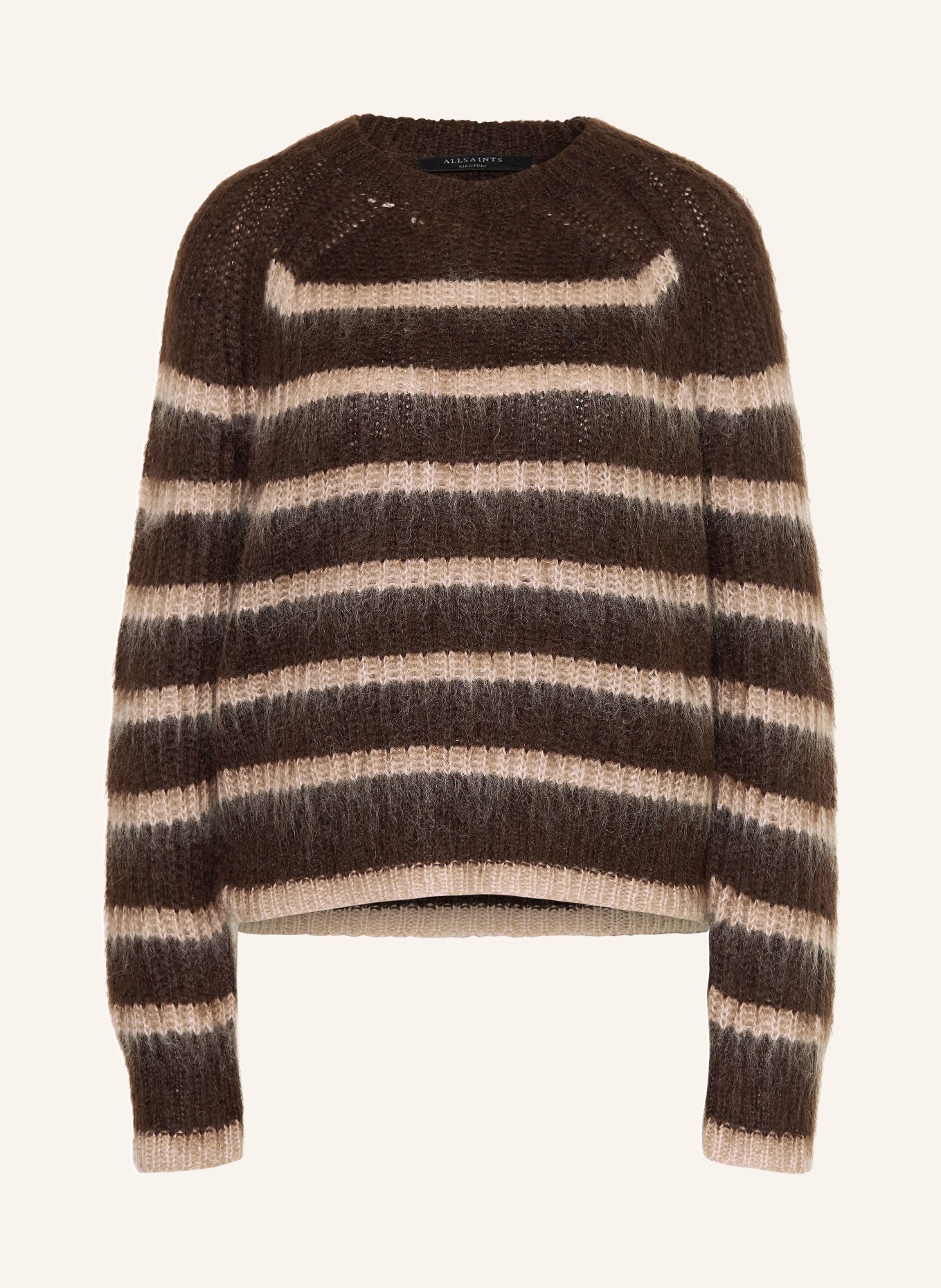ALLSAINTS Sweater RIGA: DARK BROWN / BEIGE