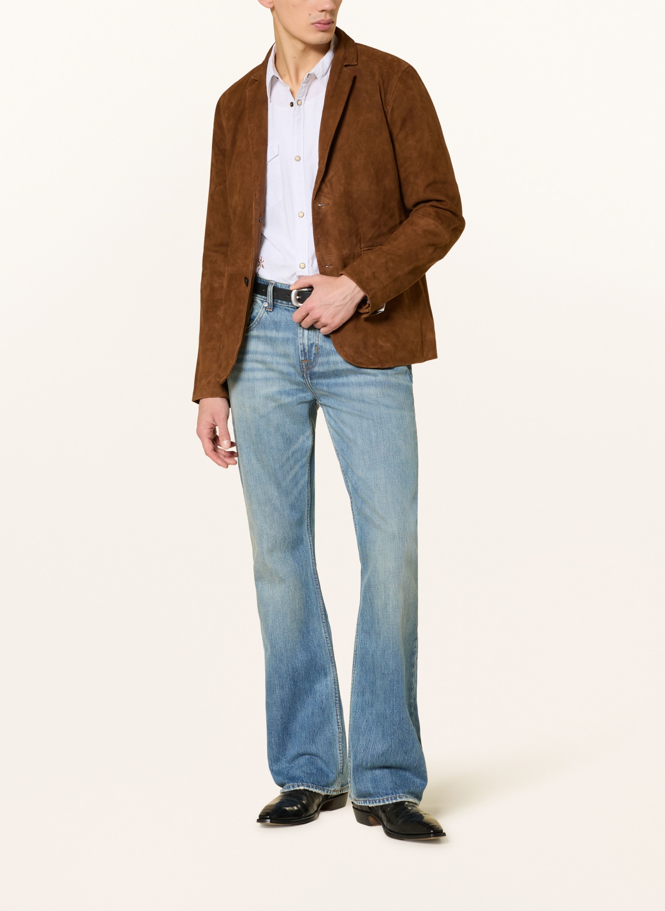 ALLSAINTS Ledersakko MONET Regular Fit: COGNAC
